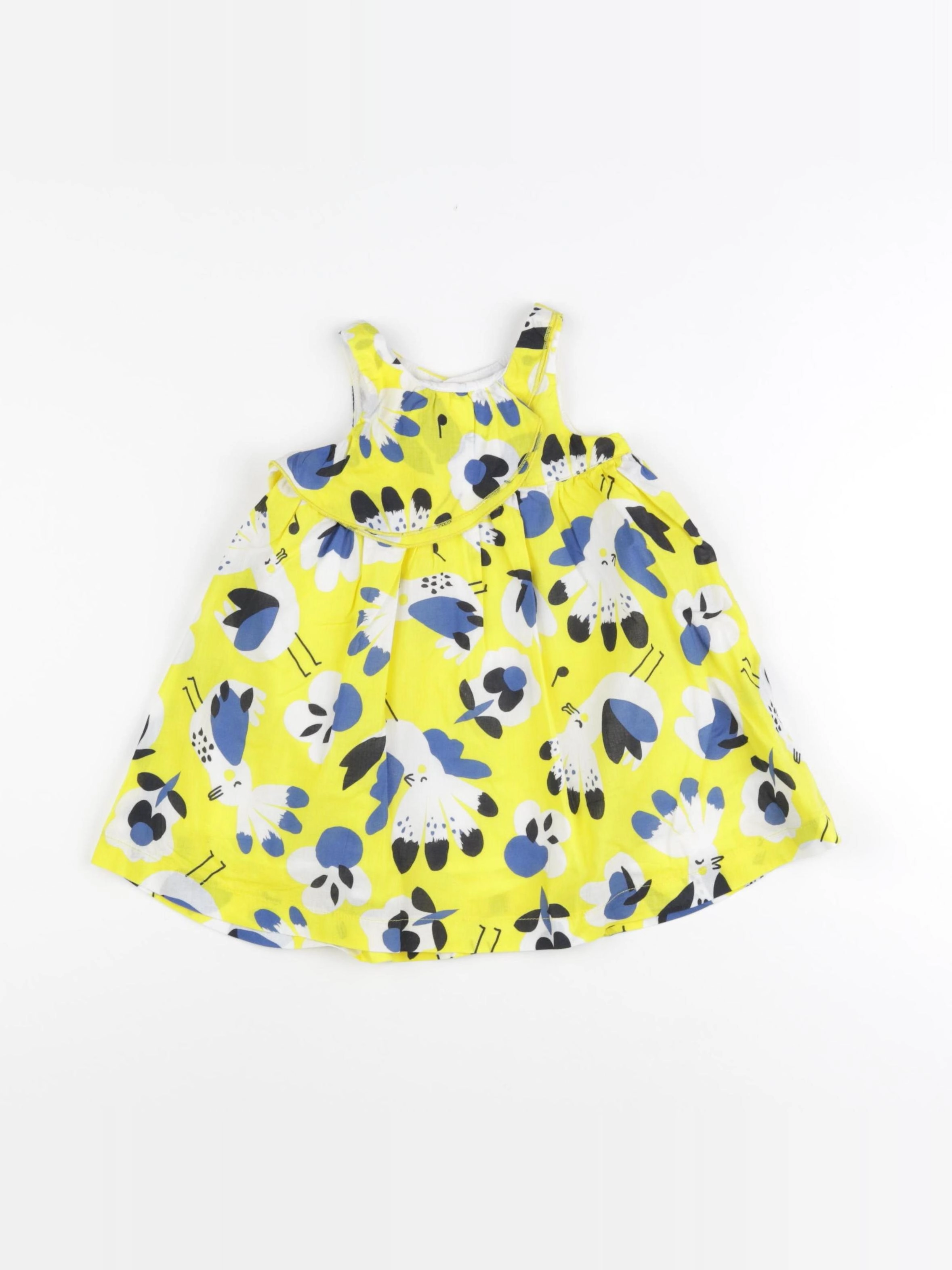 Catimini - robe jaune, bleu - 12 mois