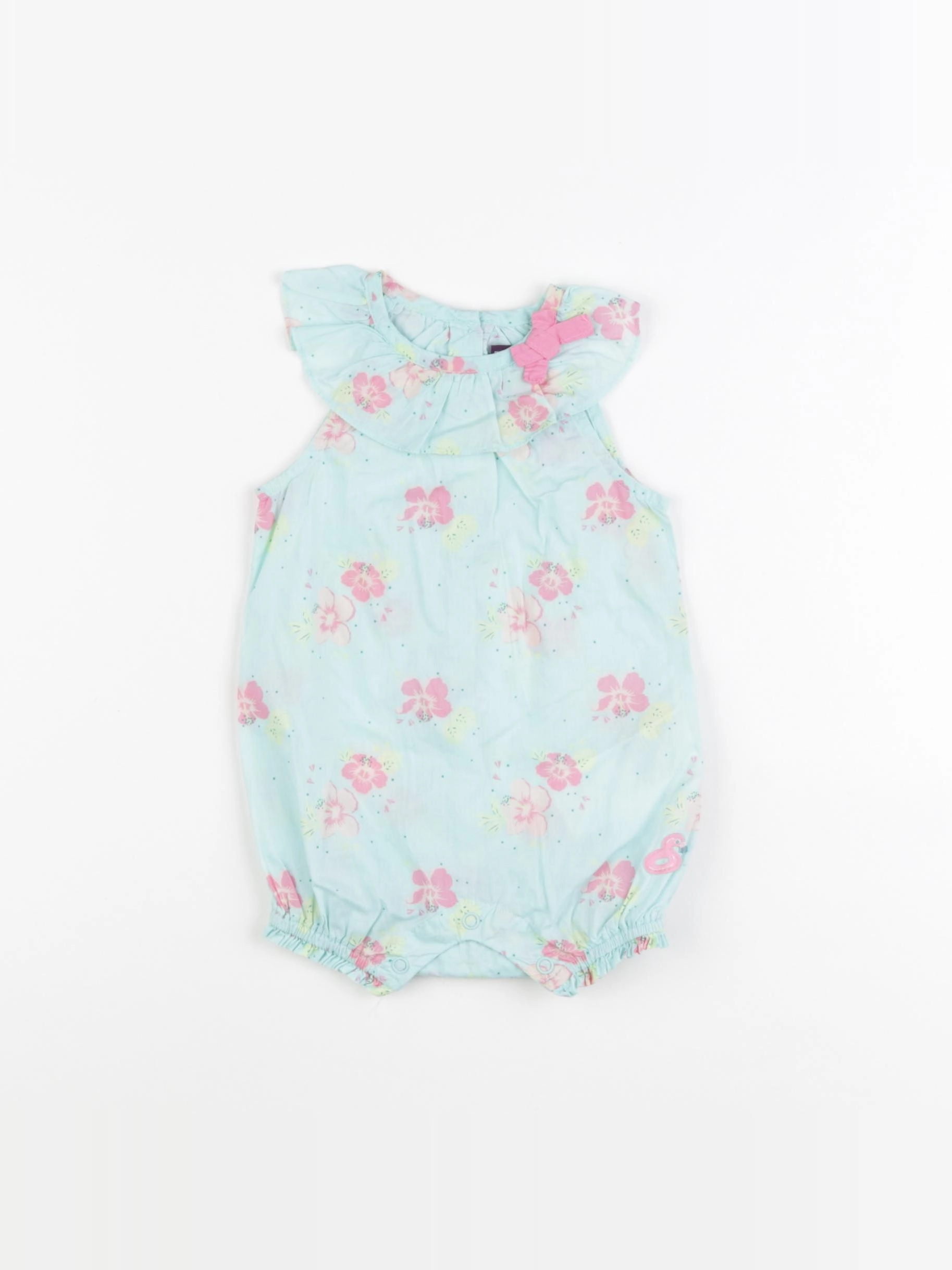 Sergent Major - combinaison bleu, rose - 3 mois