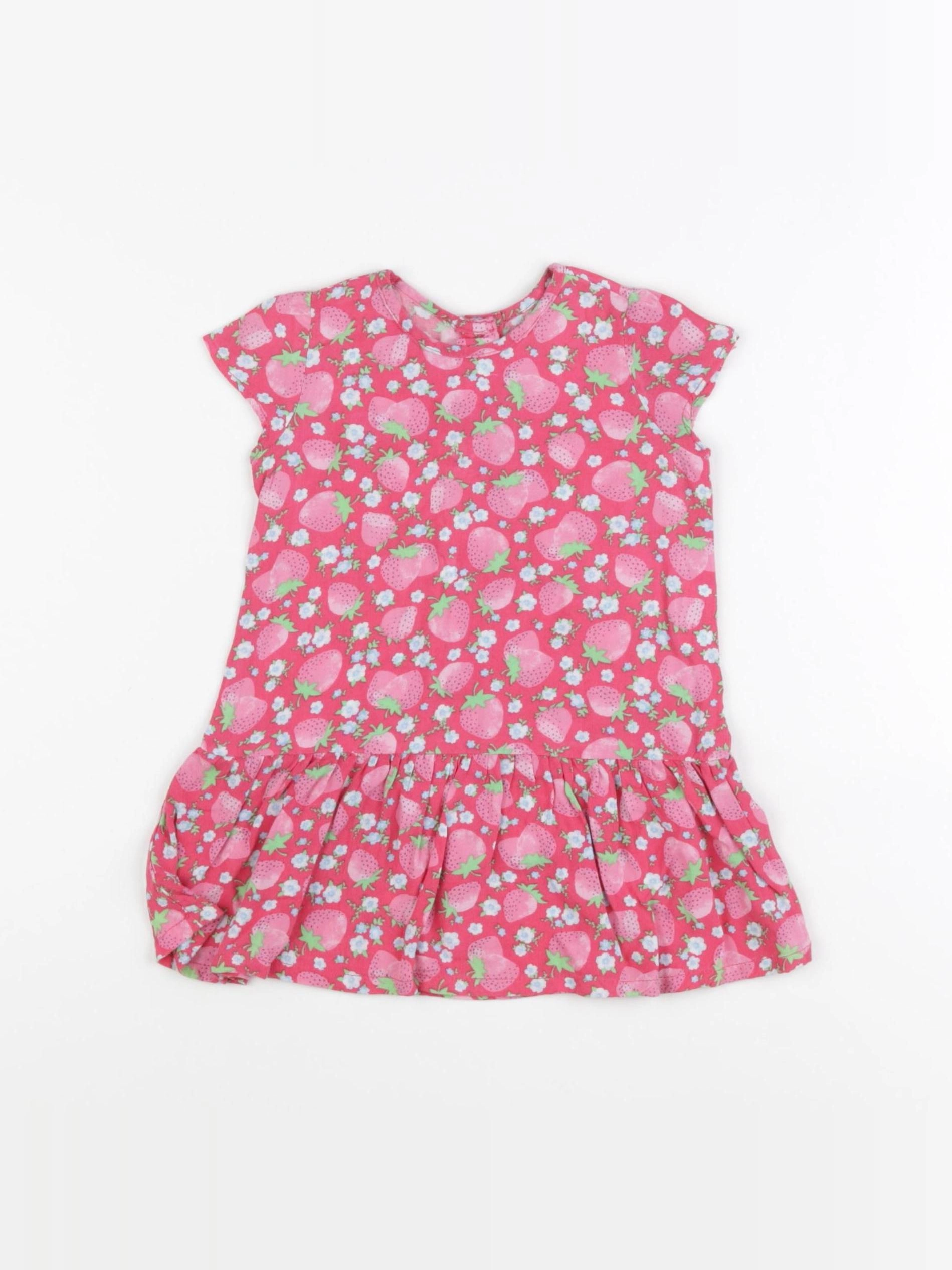 Benetton - robe rose - 6/9 mois
