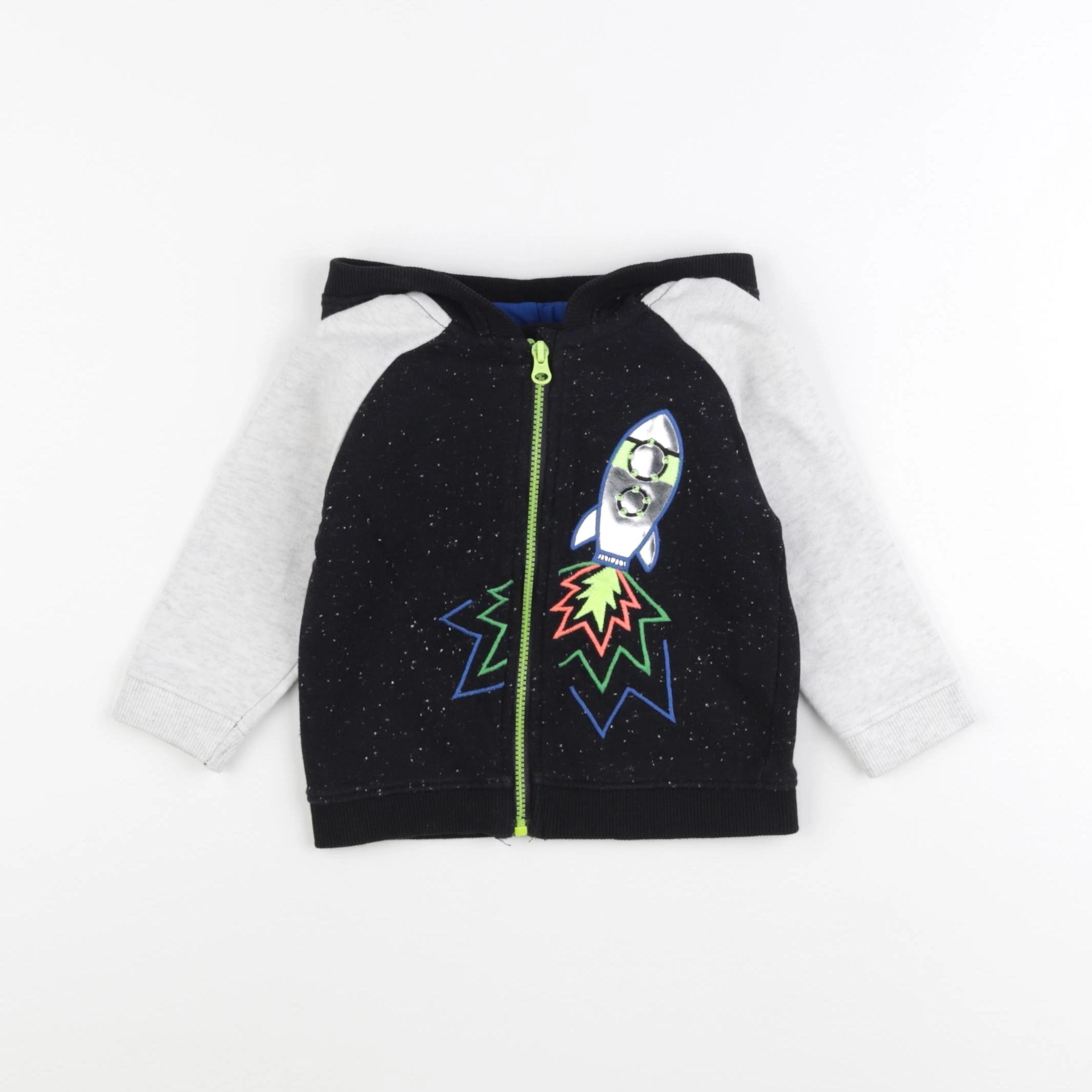 DPAM - sweat gris, noir - 12 mois