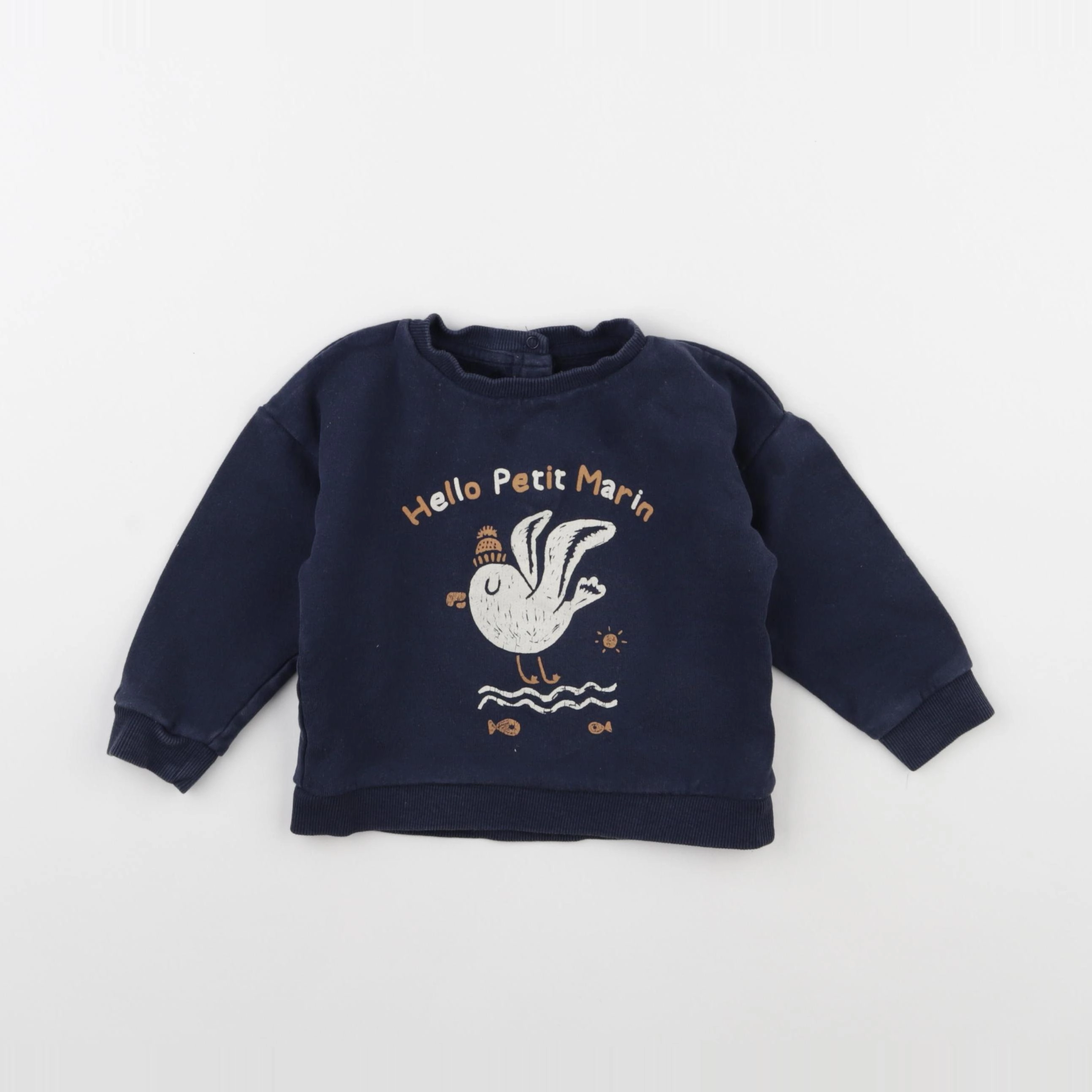 Vertbaudet - sweat bleu - 24 mois