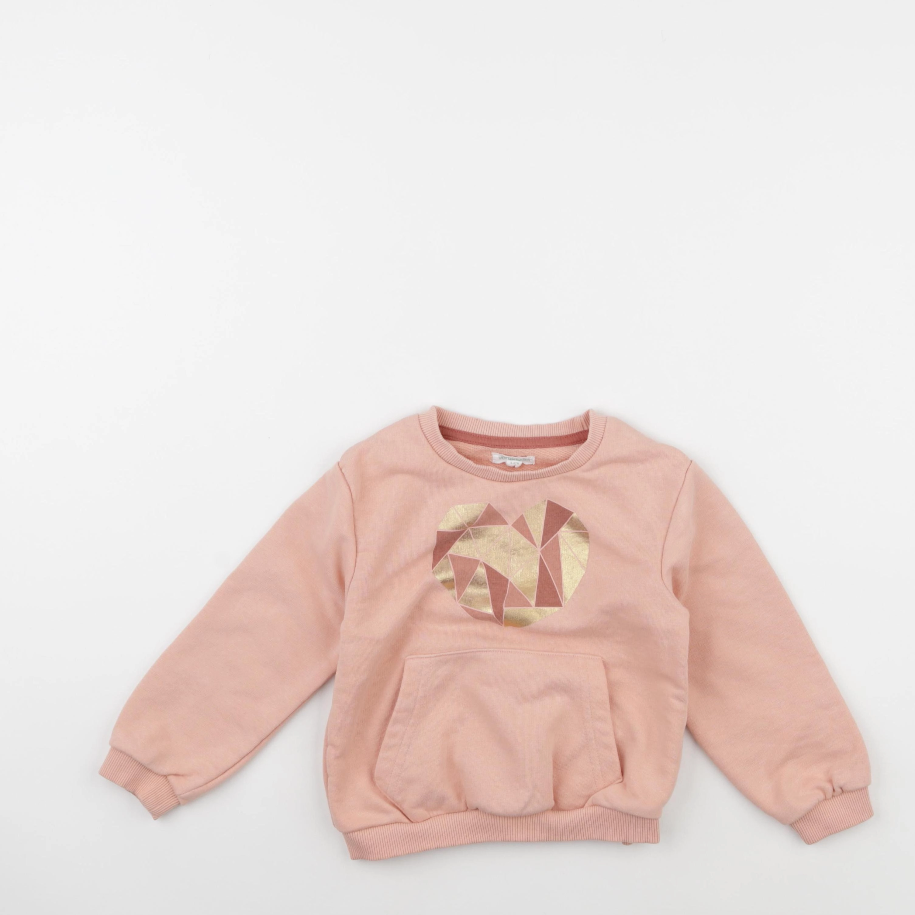 Vertbaudet - sweat rose - 4 ans