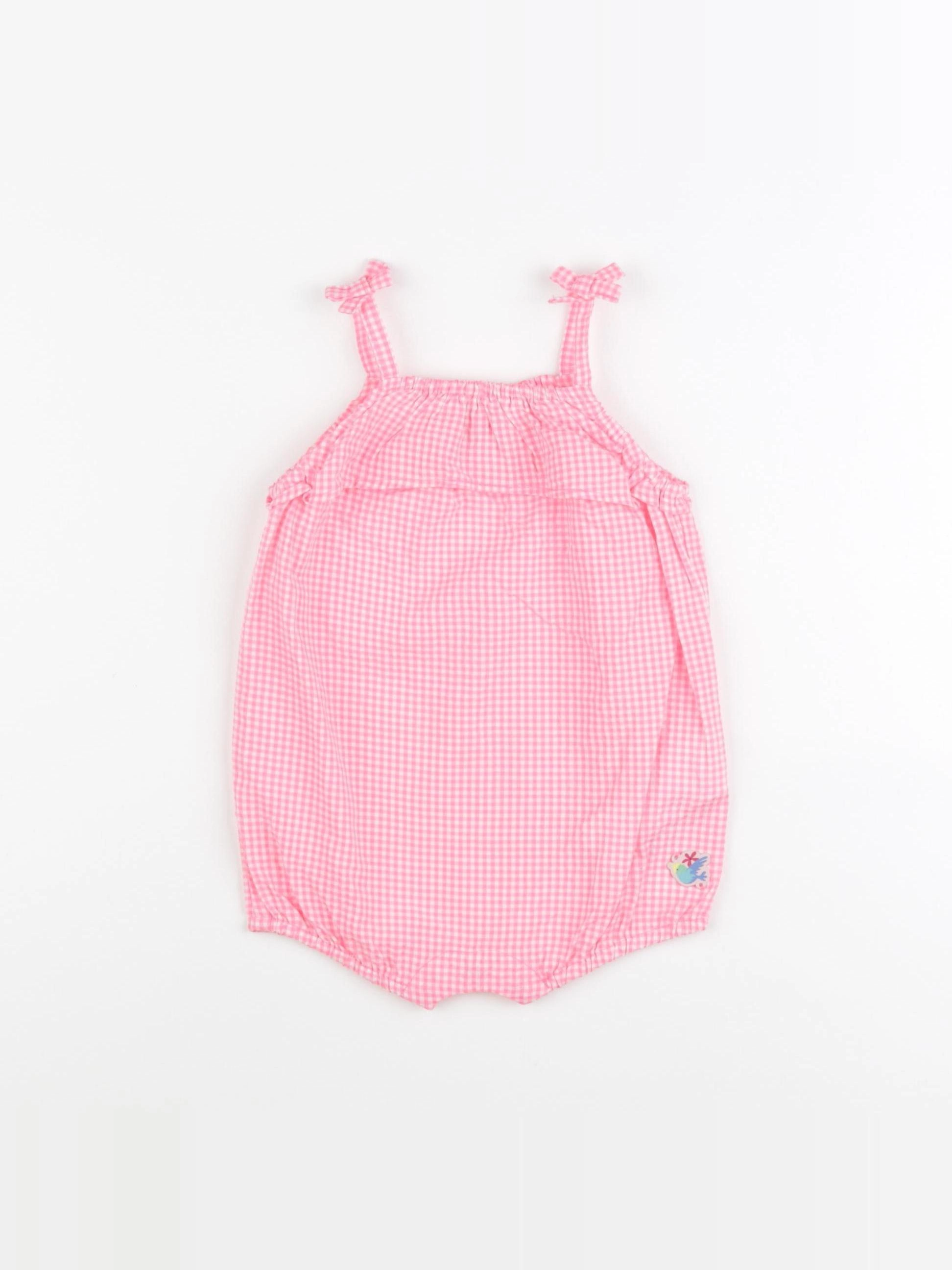 Sergent Major - combinaison blanc, rose - 6 mois