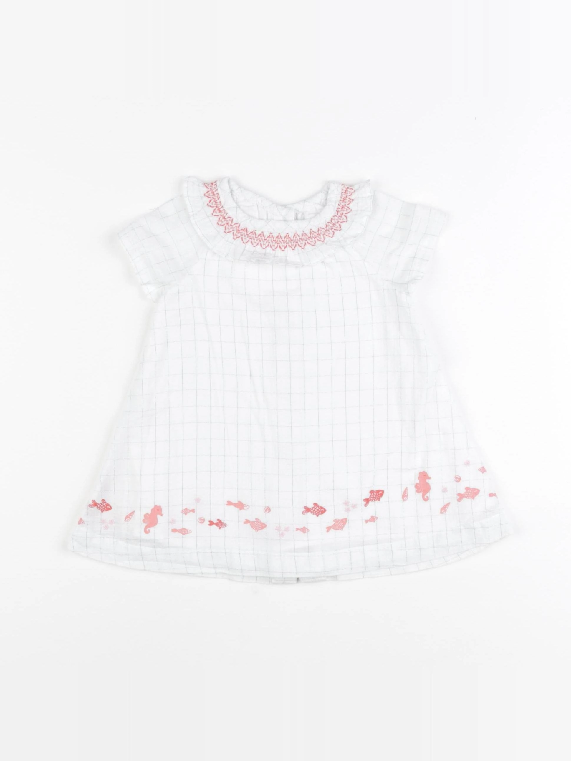 Sergent Major - robe blanc, bleu - 6 mois