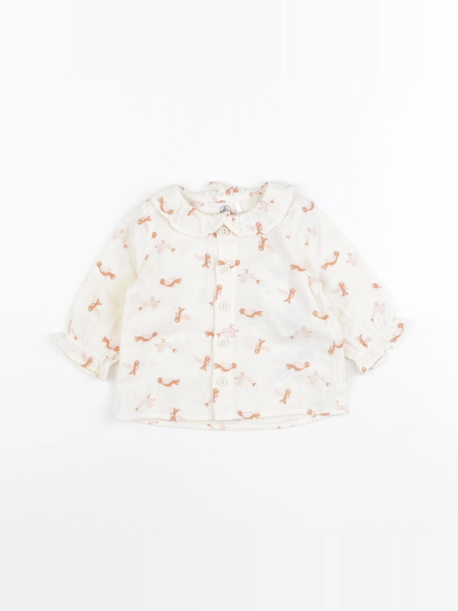 Petit Bateau - blouse beige - 3 mois