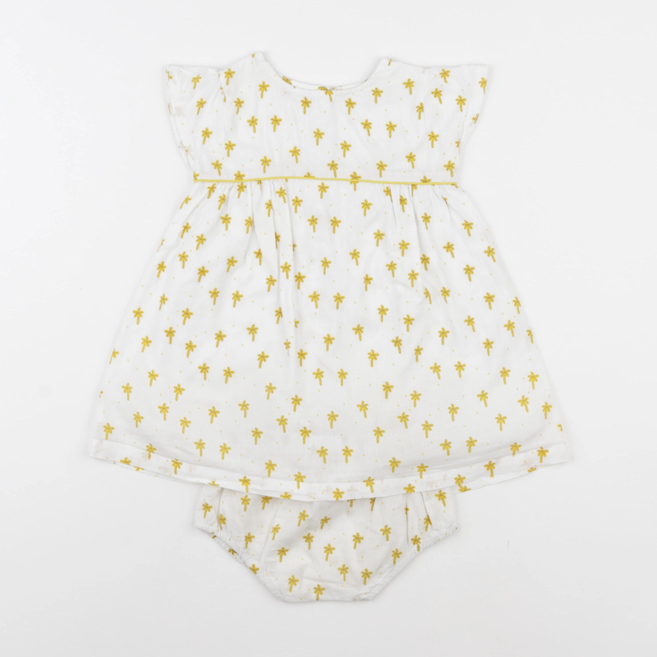 DPAM - robe blanc, jaune - 12 mois