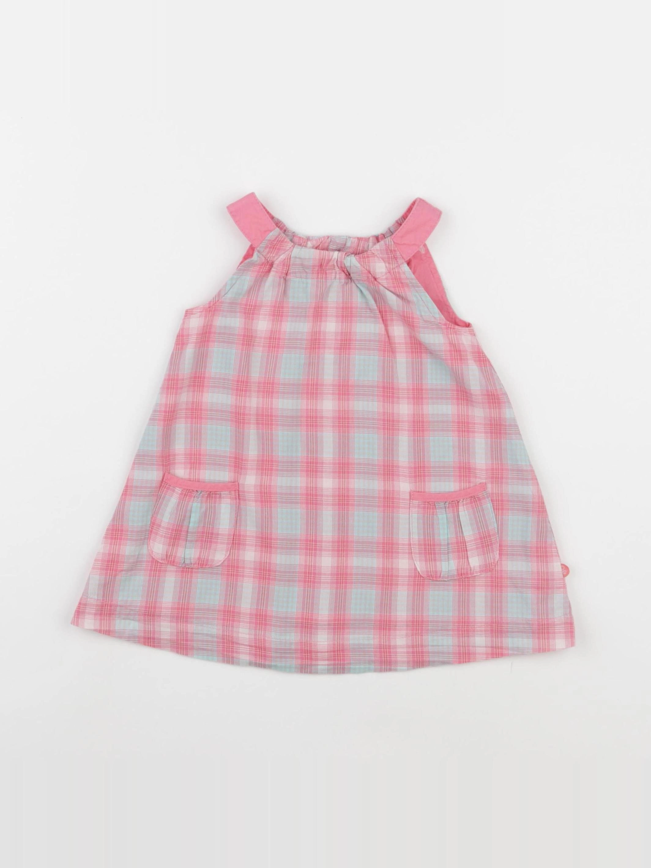 Obaïbi - robe rose, bleu - 6 mois