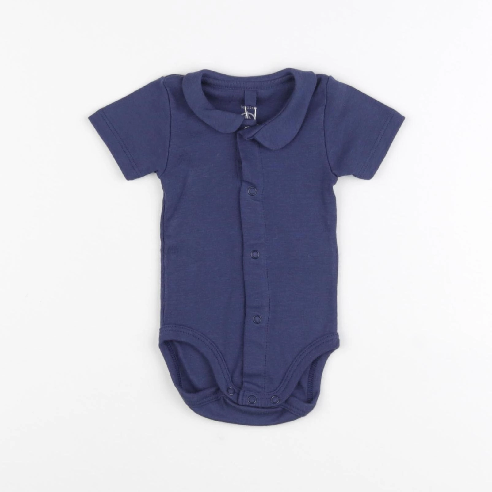 Petit Bateau - body à col bleu - 6 mois