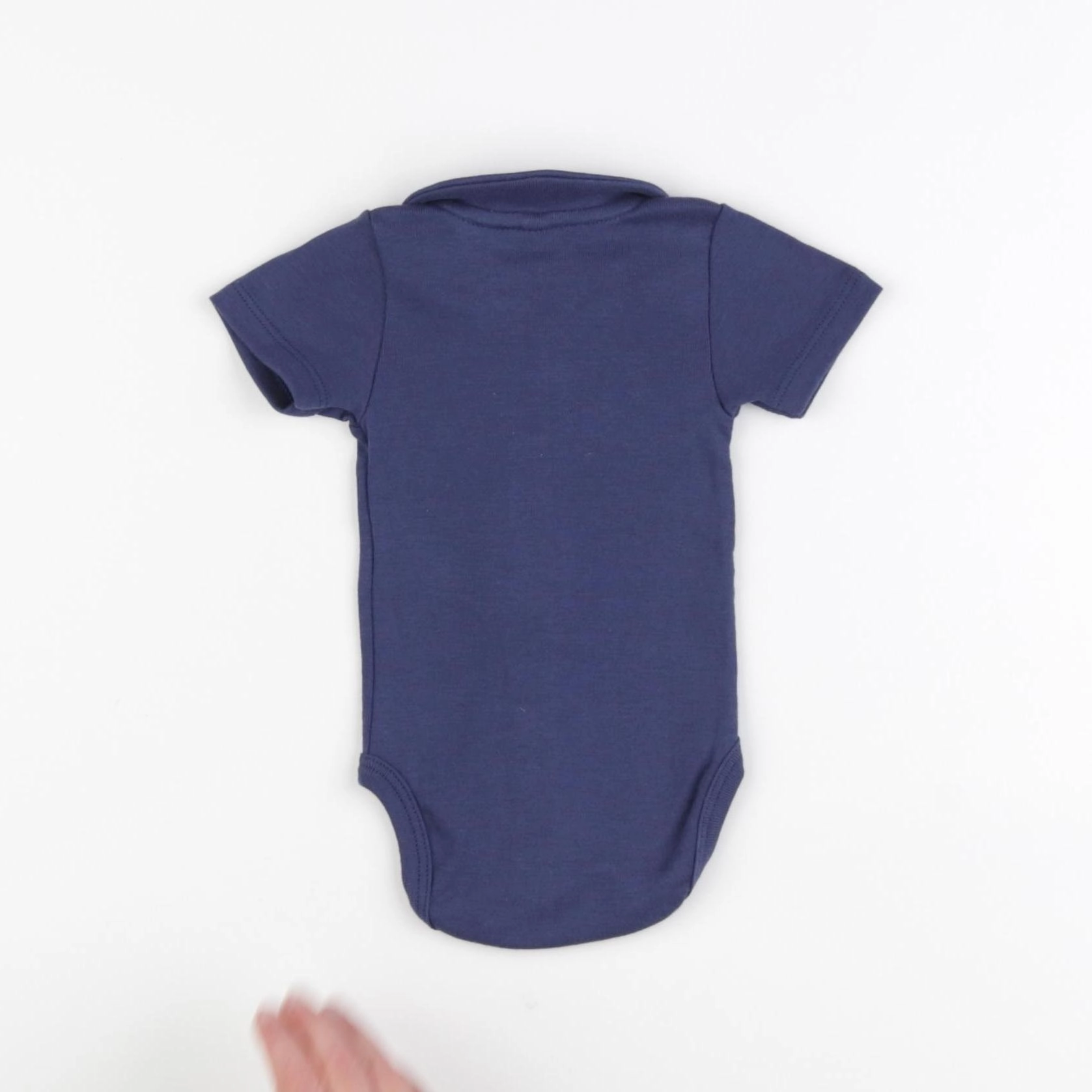 Petit Bateau - body à col bleu - 6 mois