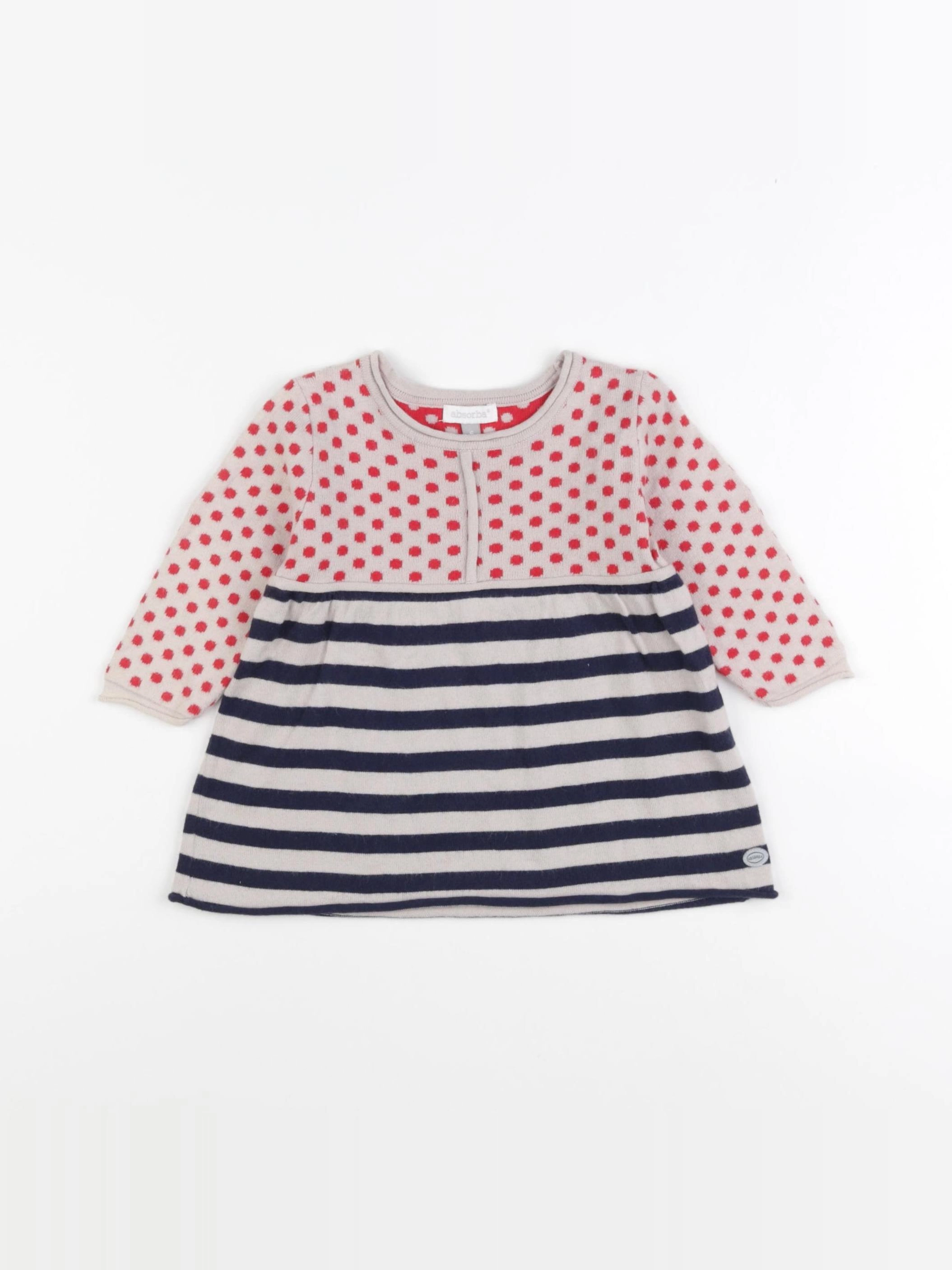 Absorba - robe bleu, rouge - 6 mois