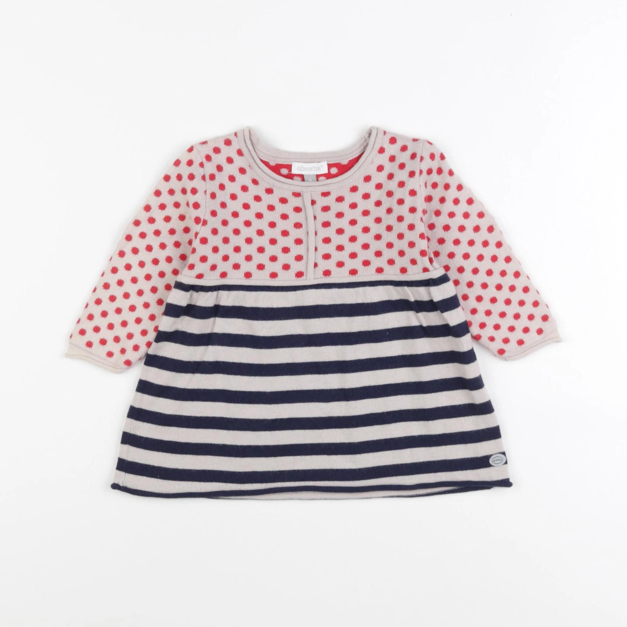 Absorba - robe bleu, rouge - 6 mois