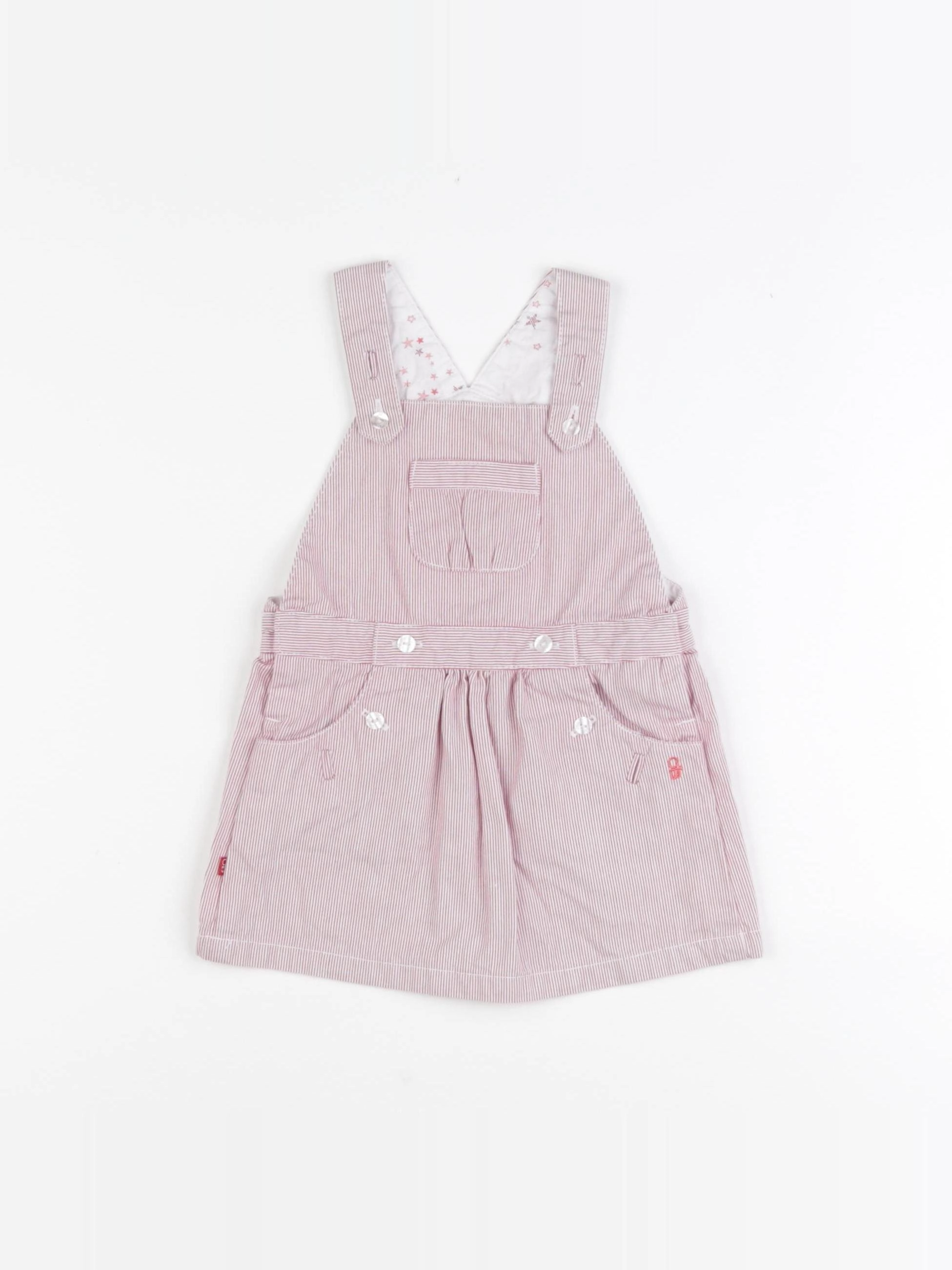 Obaïbi - robe blanc, rouge - 6 mois