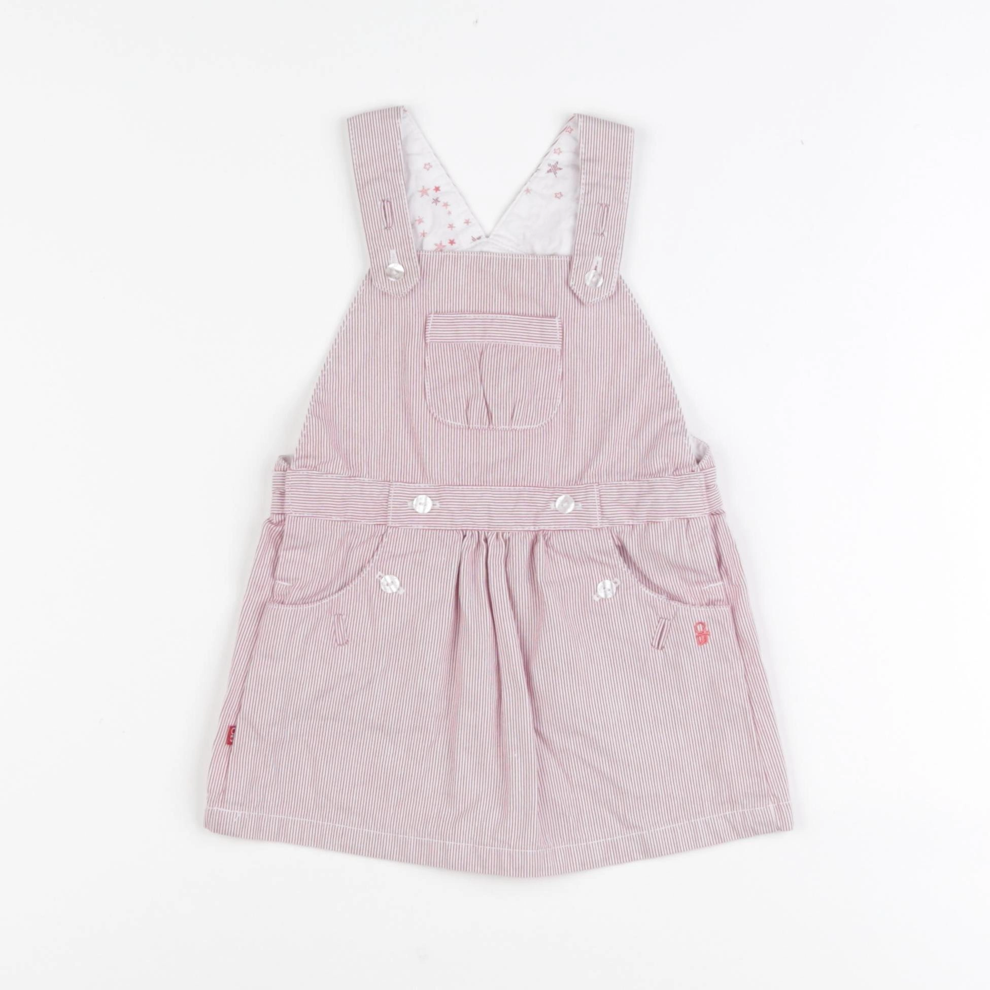 Obaïbi - robe blanc, rouge - 6 mois