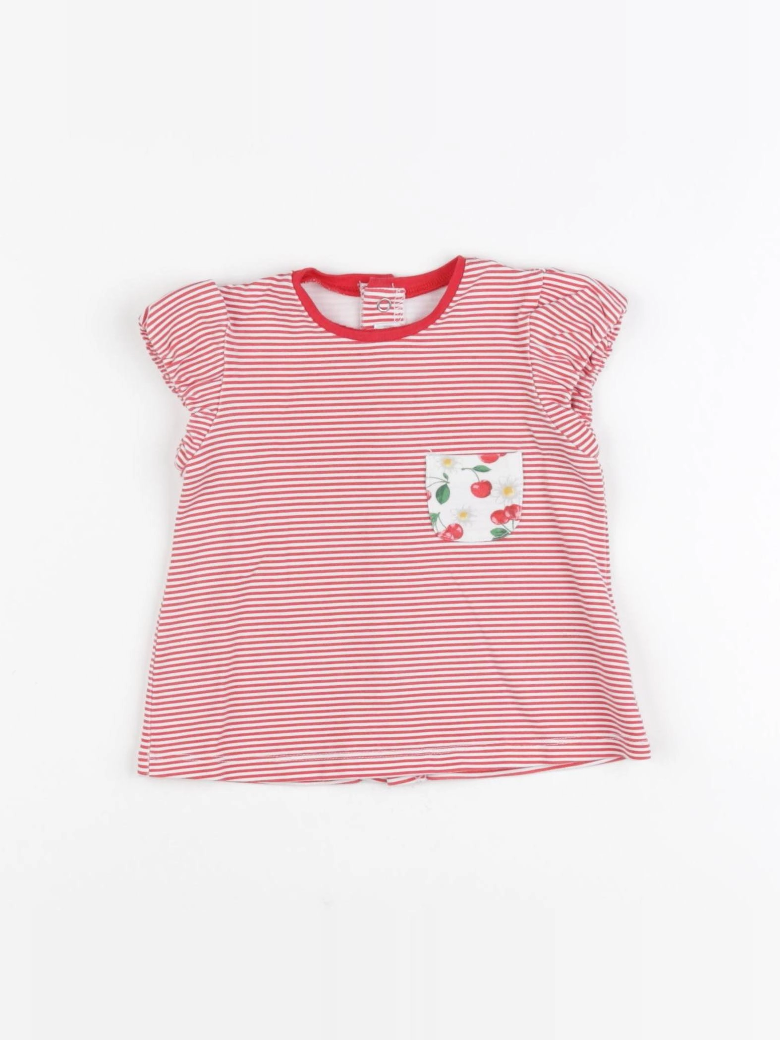Mayoral - tee-shirt blanc, rouge - 3/6 mois