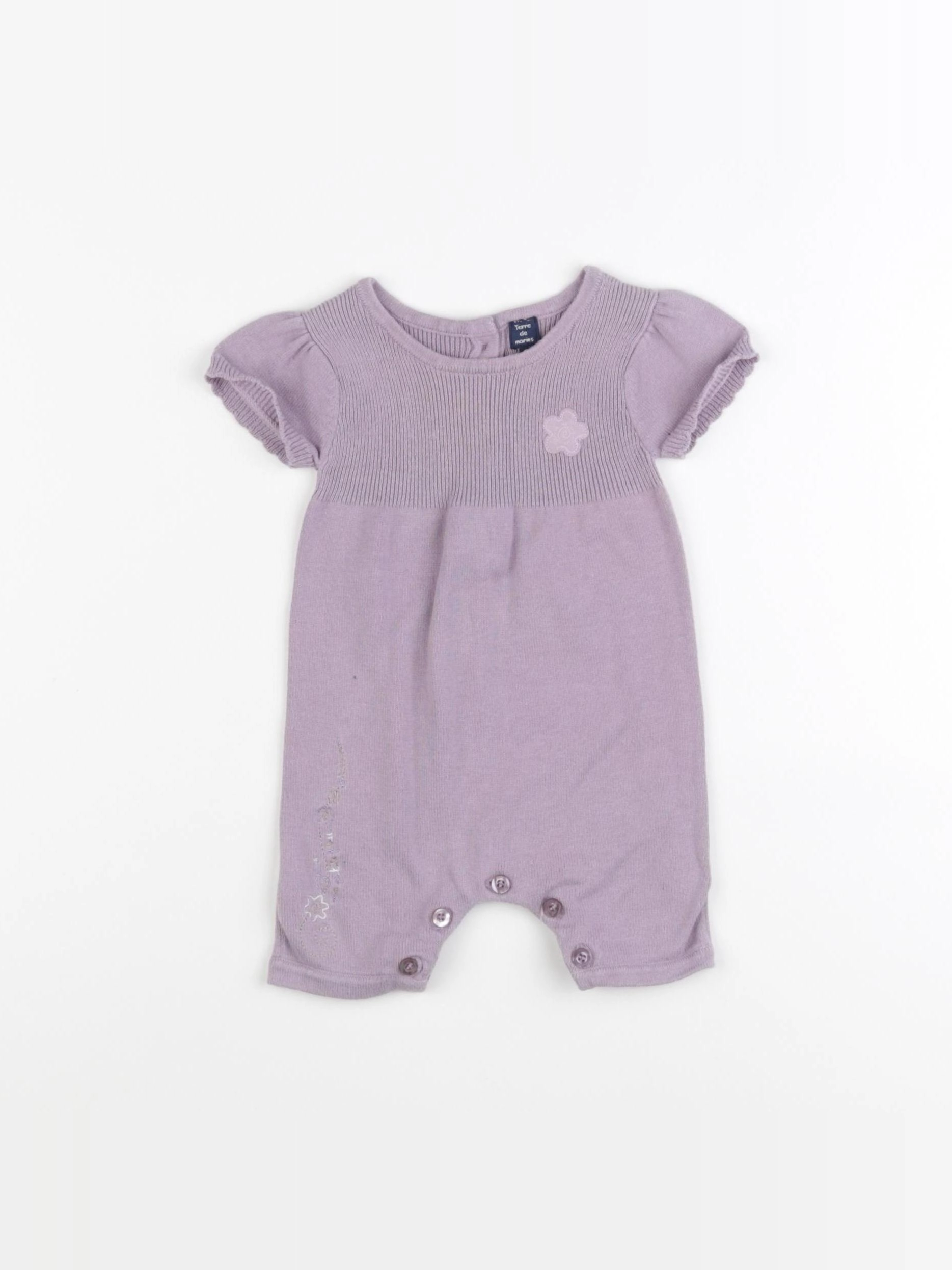 Terre de marins - combinaison violet - 1 mois