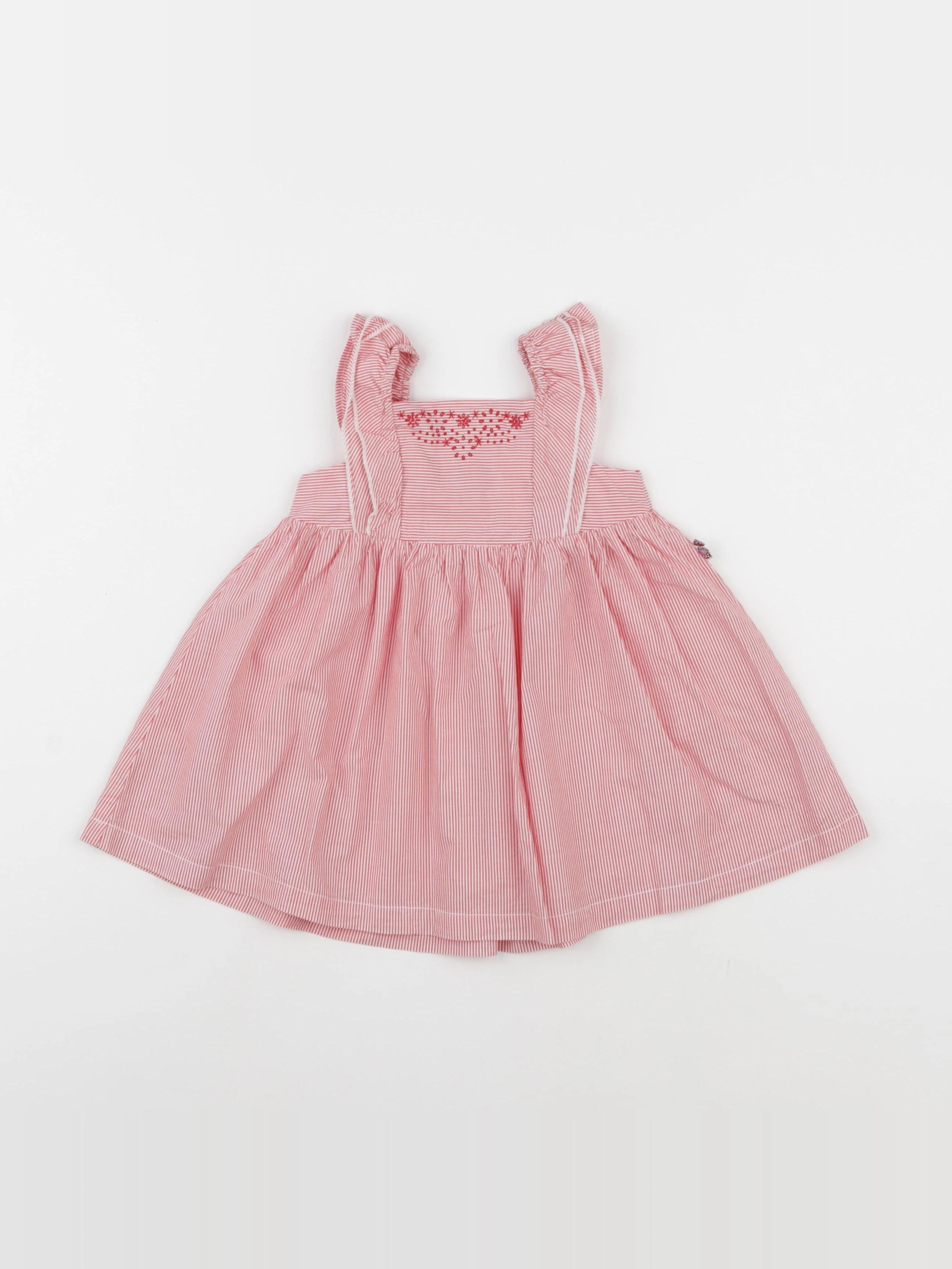 Sergent Major - robe rouge, blanc - 6 mois