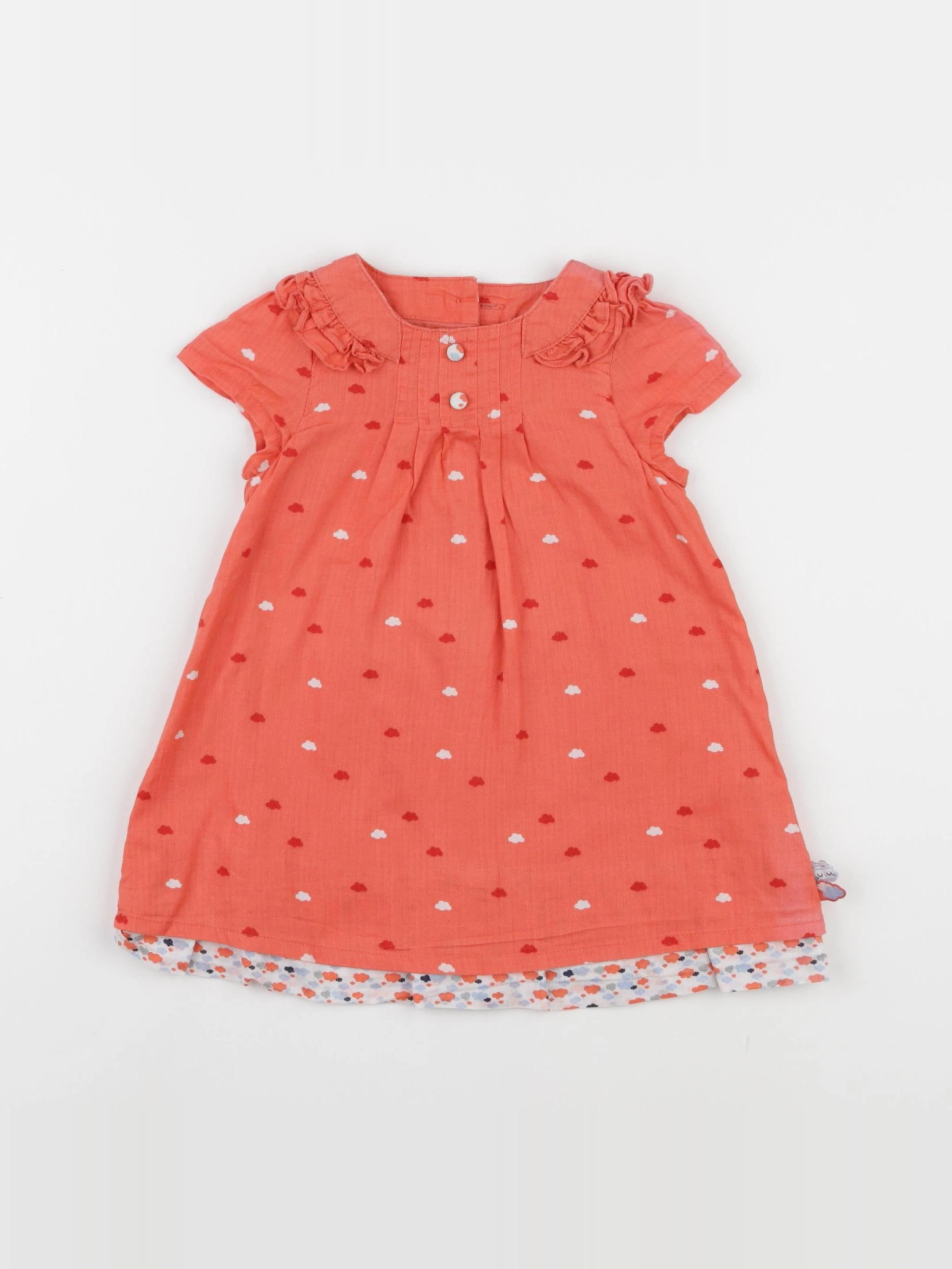 Sergent Major - robe orange - 12 mois