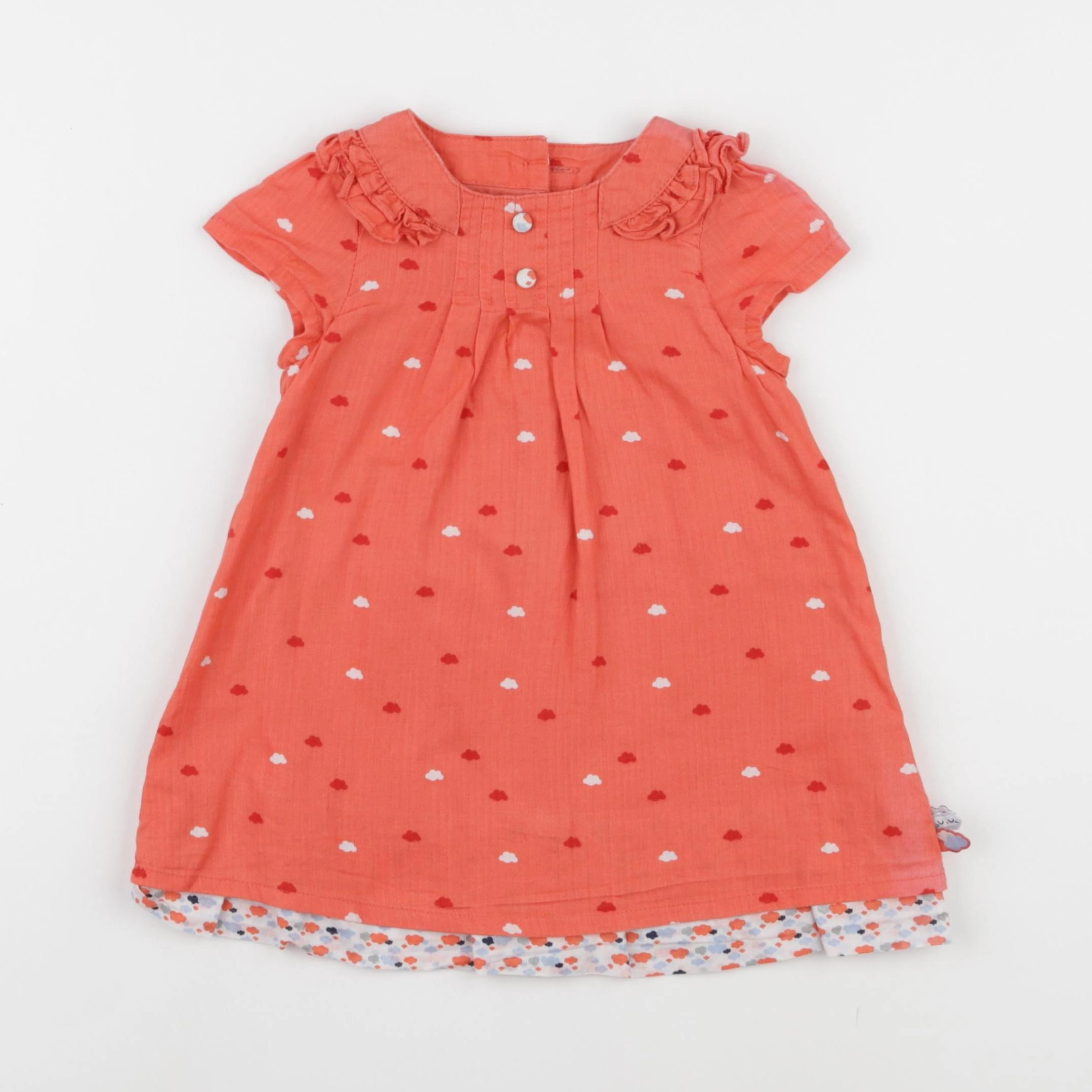 Sergent Major - robe orange - 12 mois