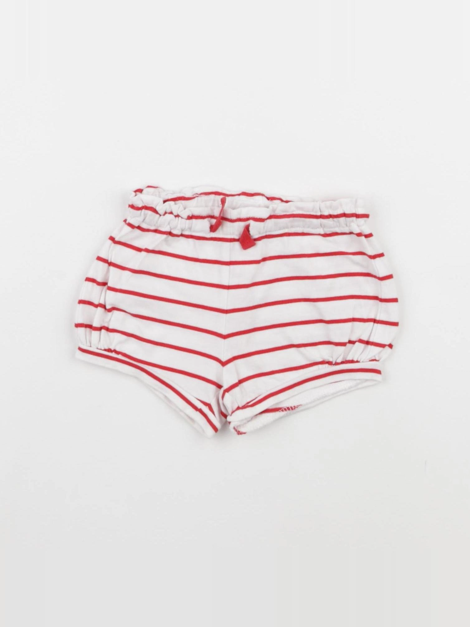Sergent Major - bloomer blanc, rouge - 6 mois