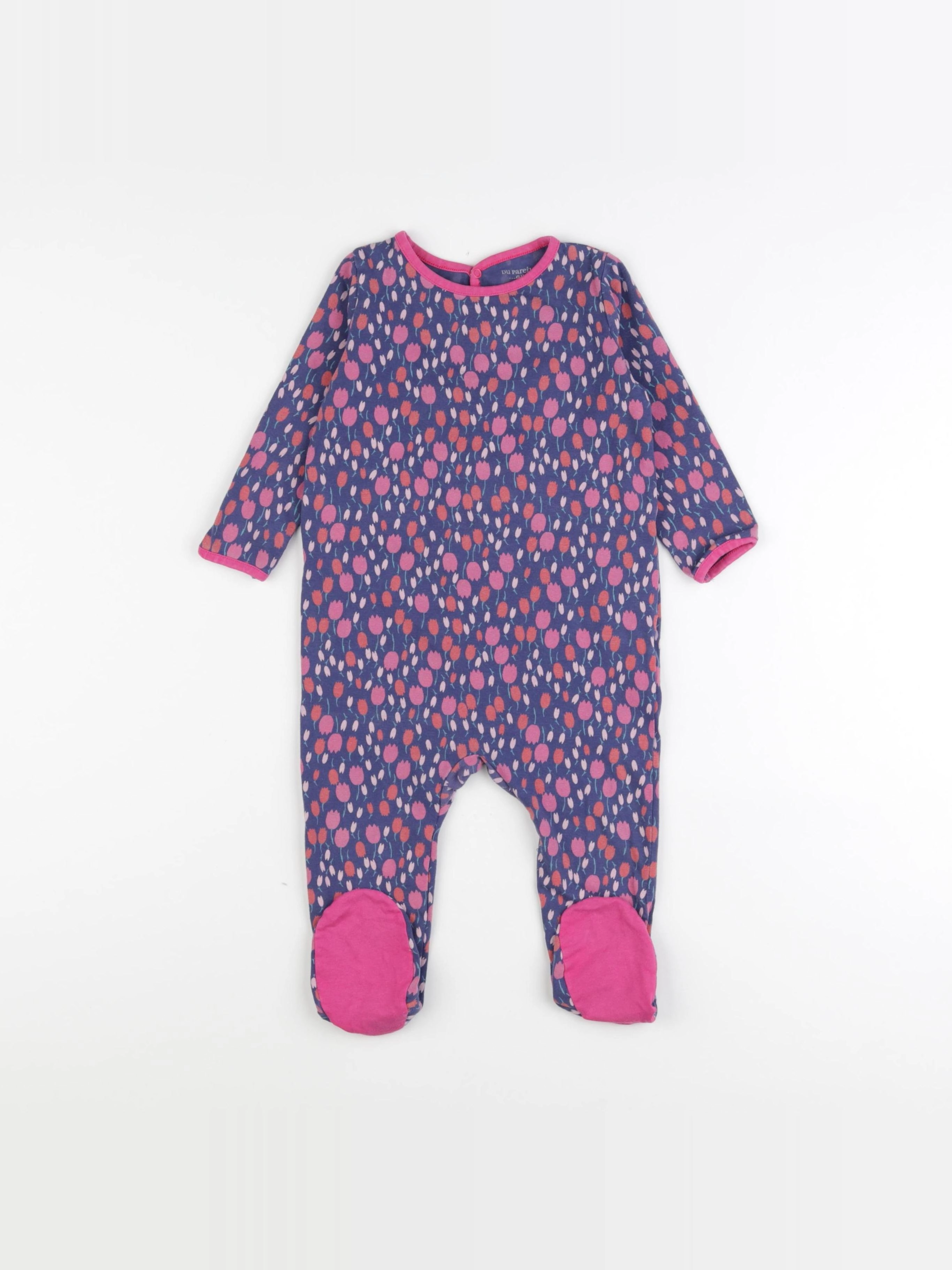 DPAM - pyjama coton violet, rose - 18 mois