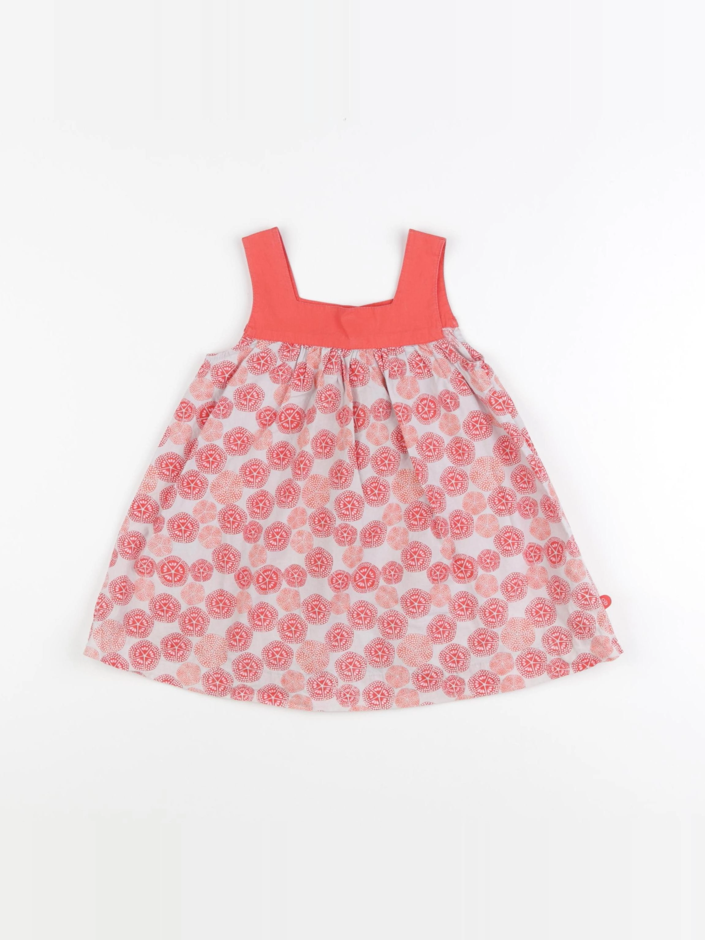 Obaïbi - robe rouge, gris - 12 mois