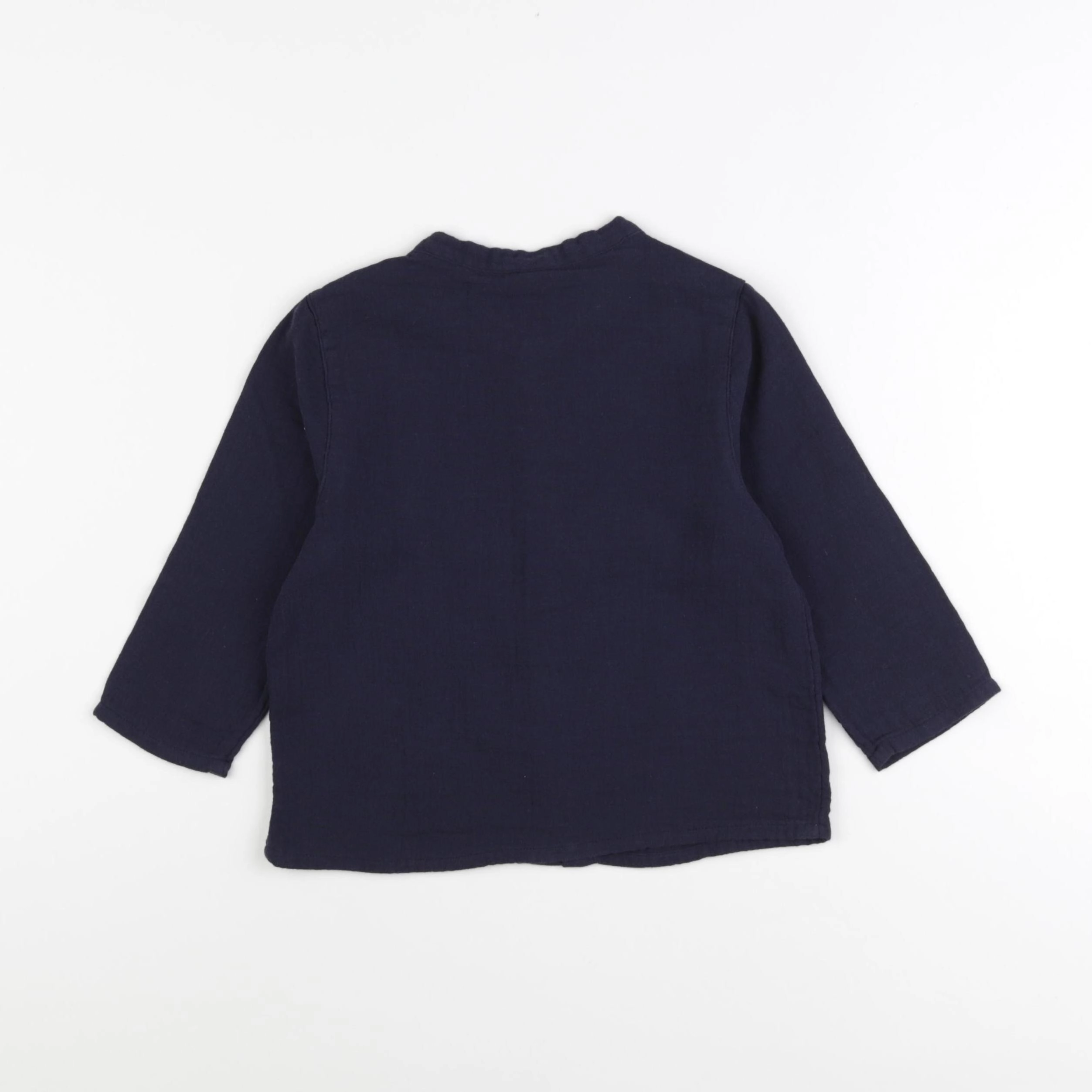 Petit Bateau - chemise bleu - 36 mois