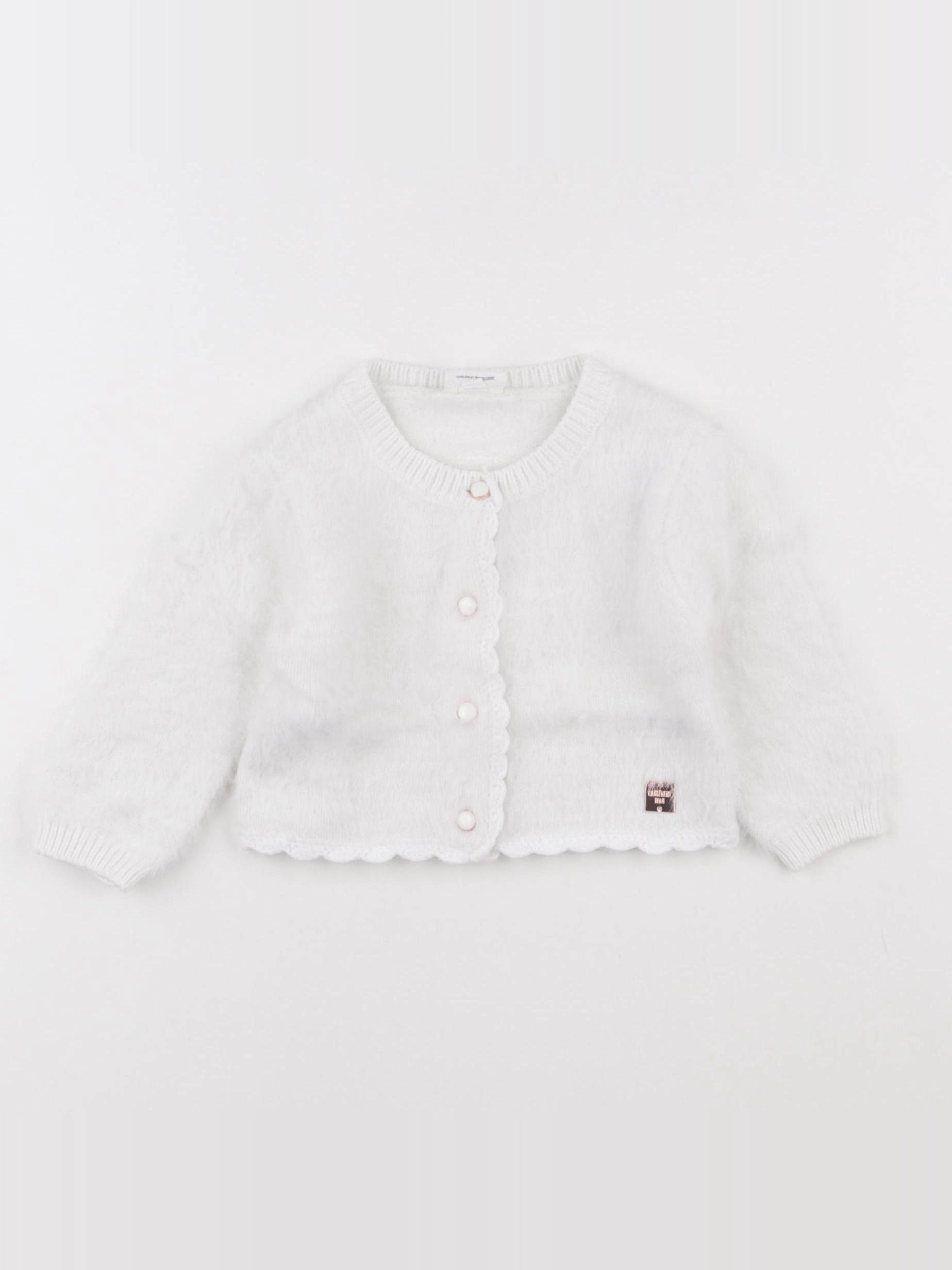 Carrément Beau - gilet blanc - 9 mois
