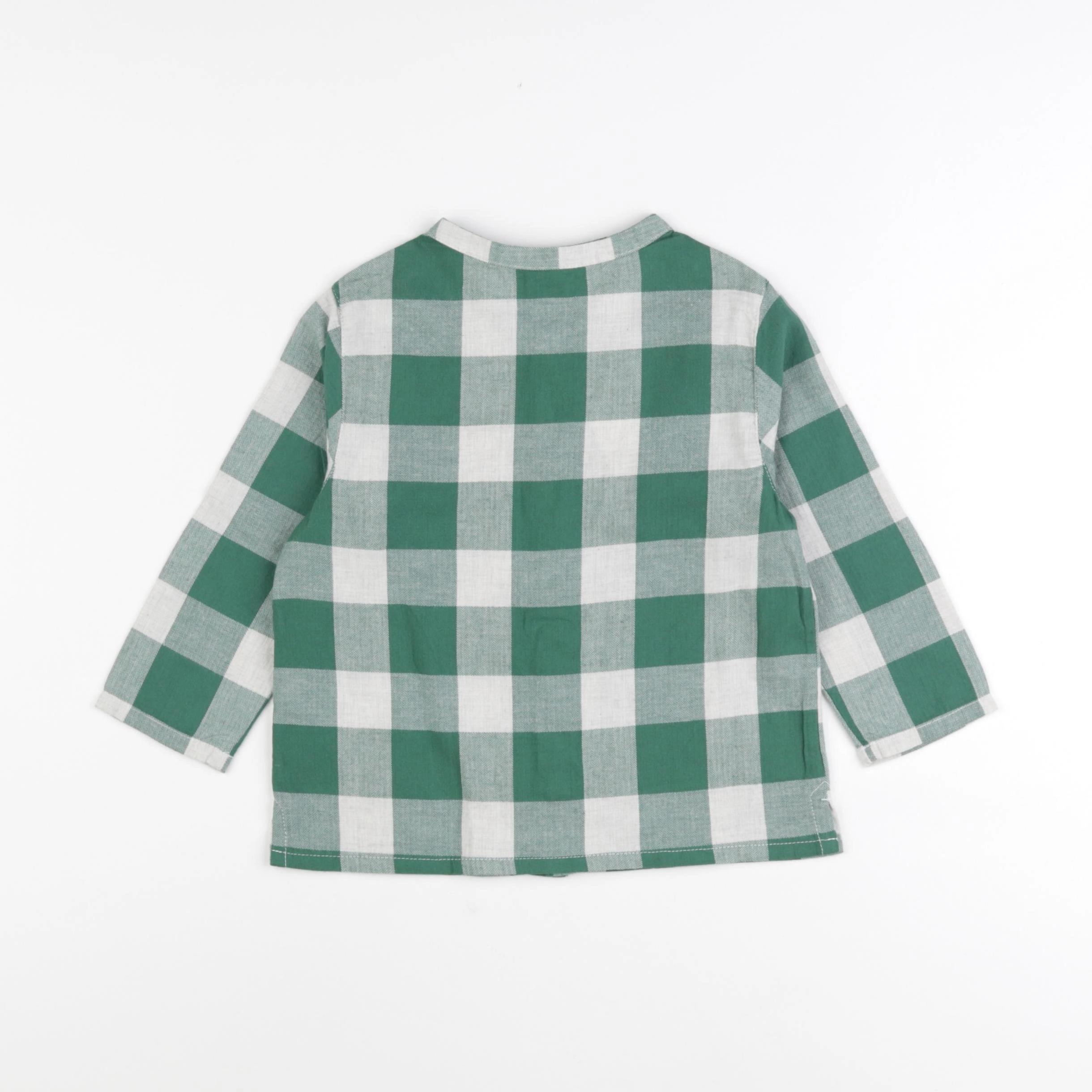 Petit Bateau - chemise blanc, vert - 36 mois