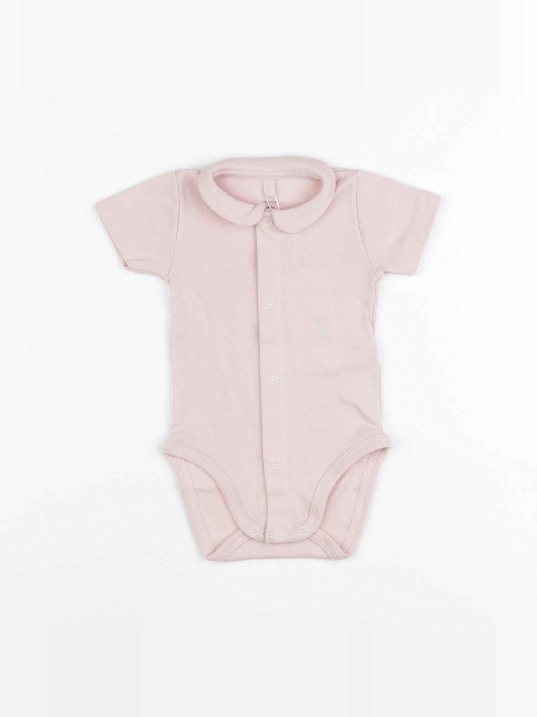Petit Bateau - body à col rose - 1 mois