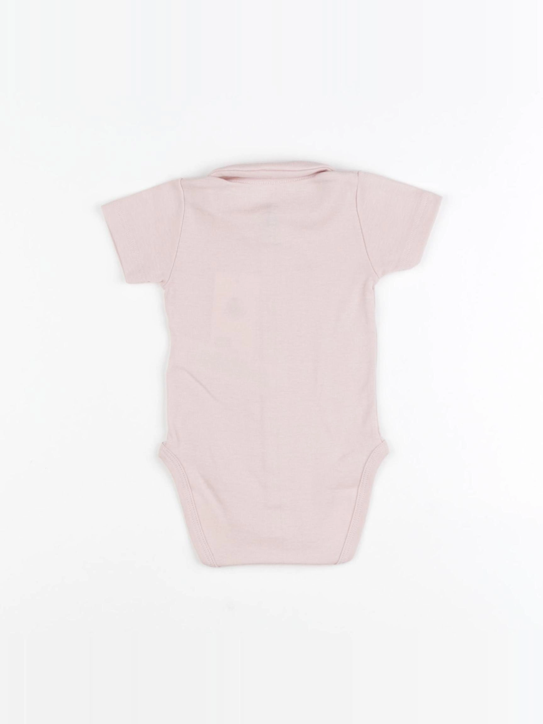 Petit Bateau - body à col rose - 1 mois