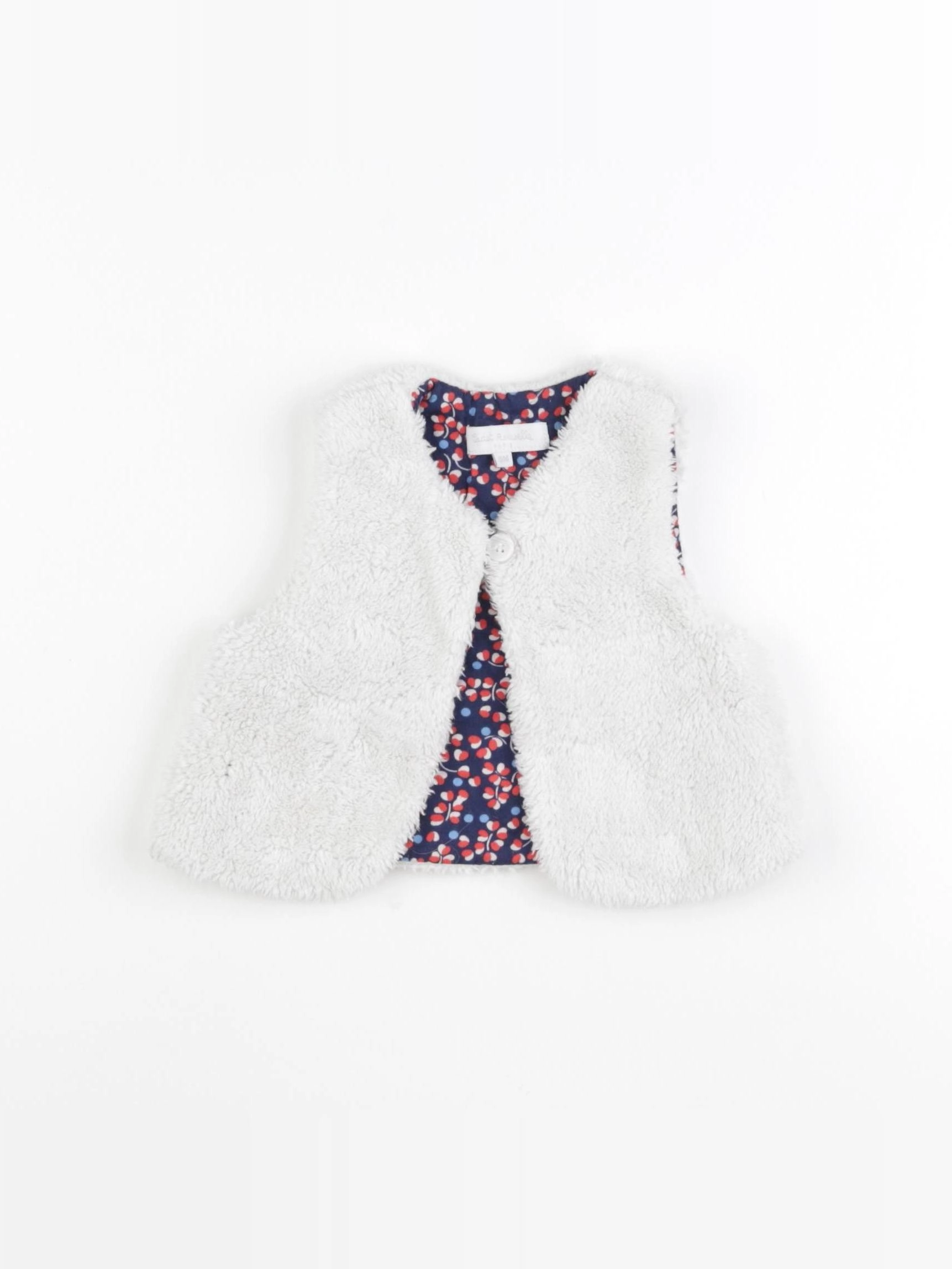 Cadet Rousselle - gilet blanc - 6 mois