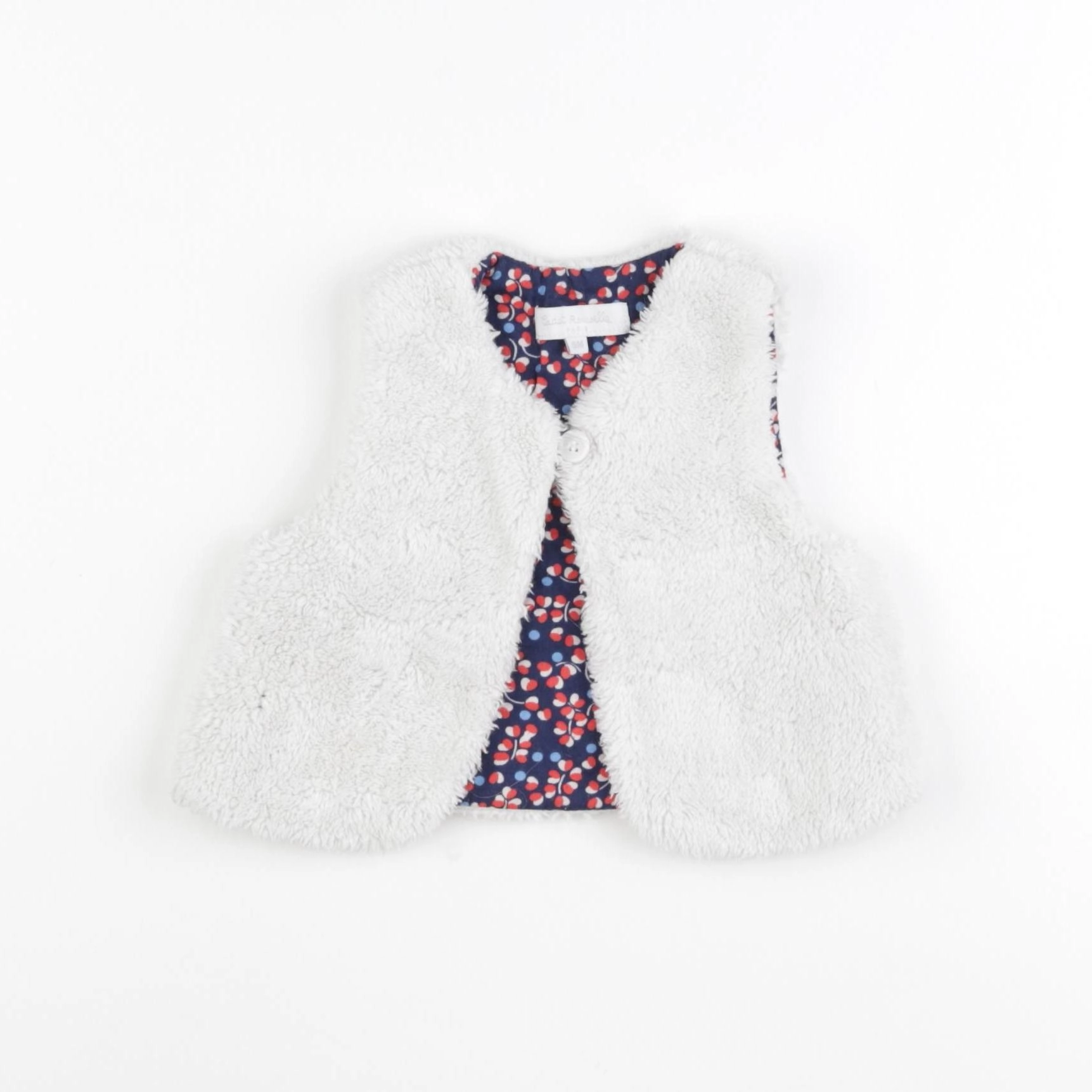 Cadet Rousselle - gilet blanc - 6 mois