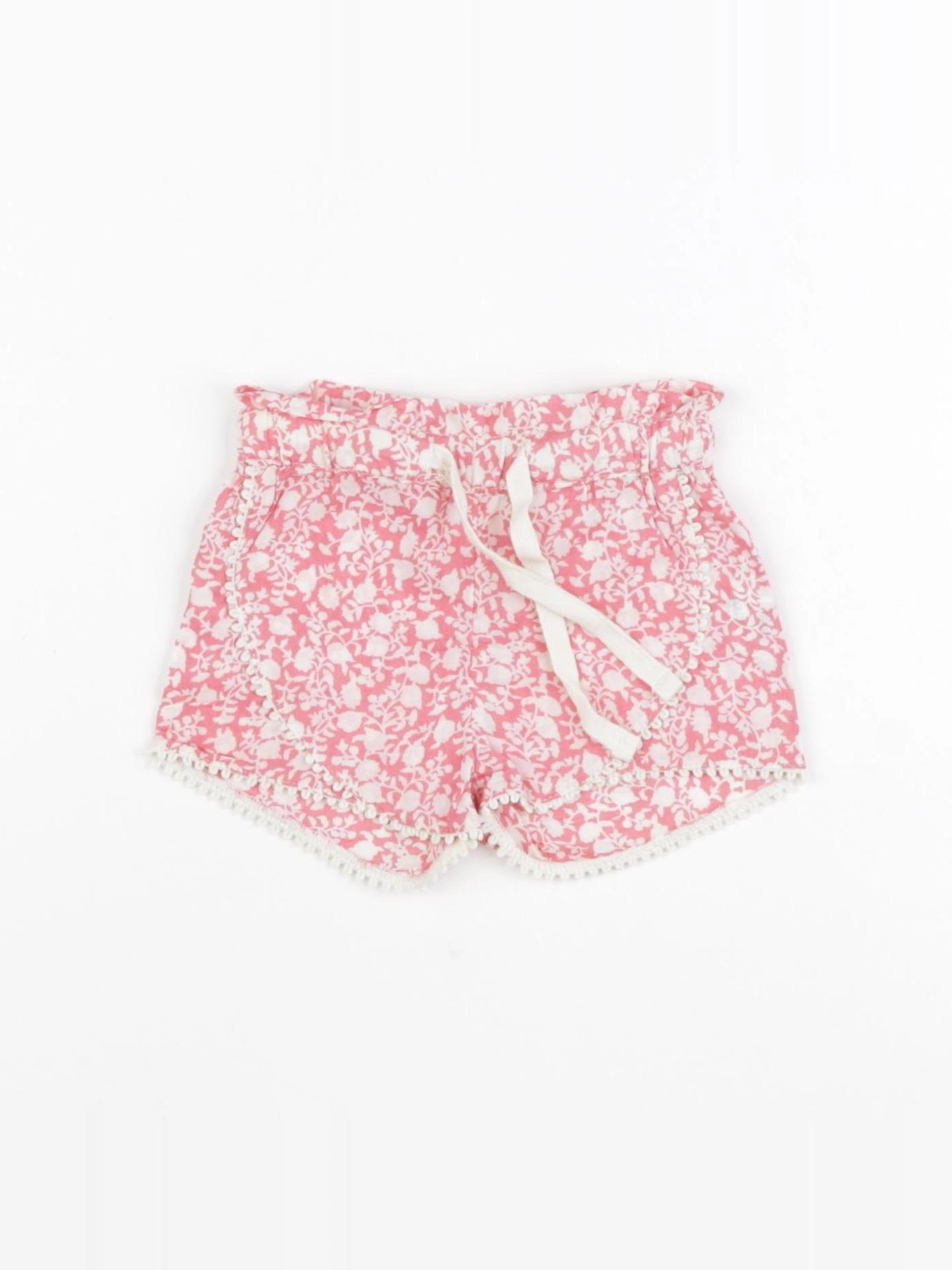 Boutchou - short rose, blanc - 6 mois
