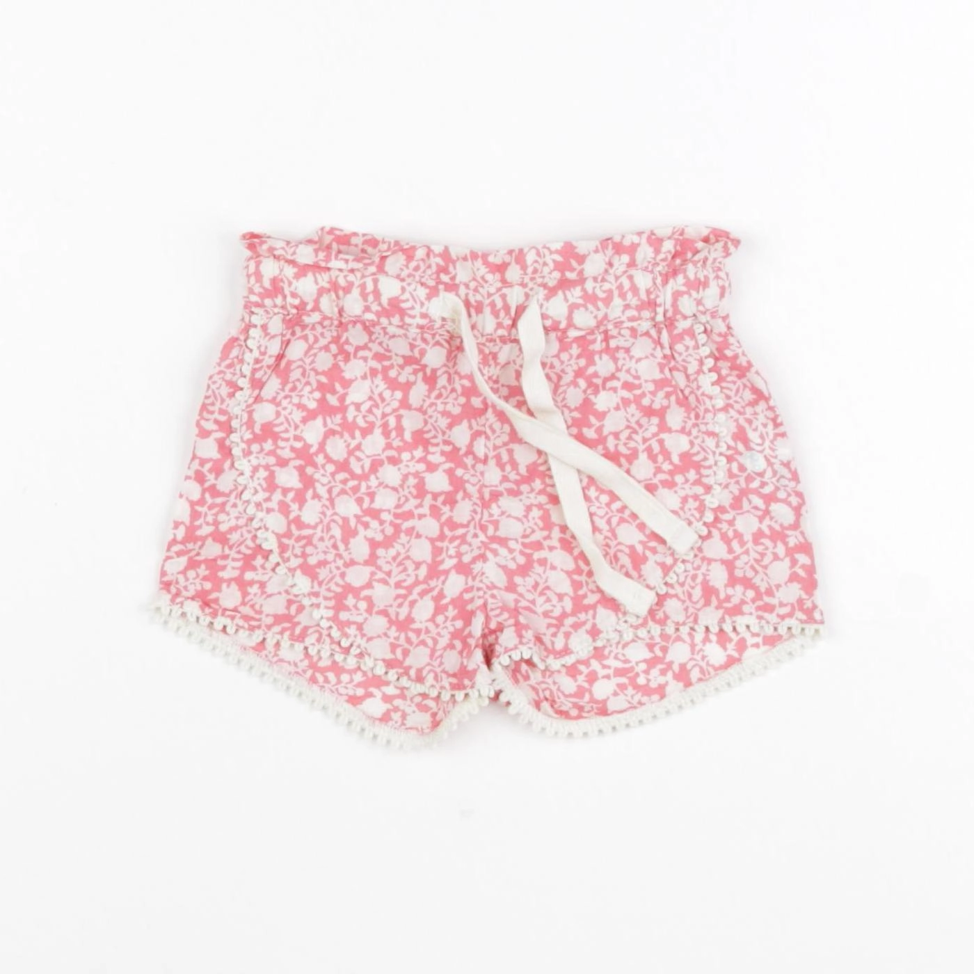 Boutchou - short rose, blanc - 6 mois