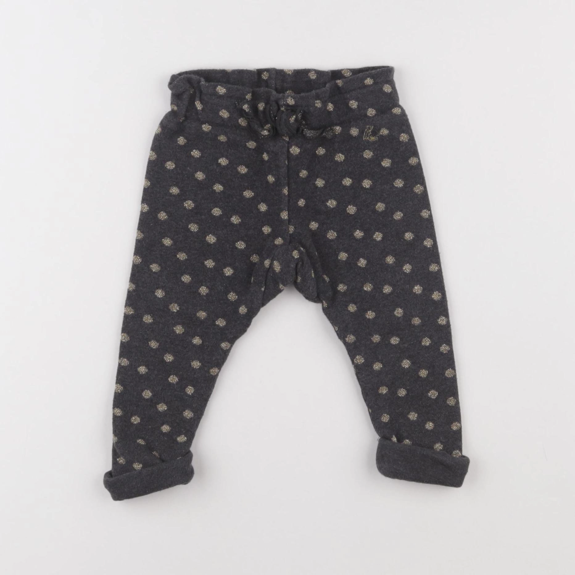 Petit Bateau - jogging gris, or - 6 mois