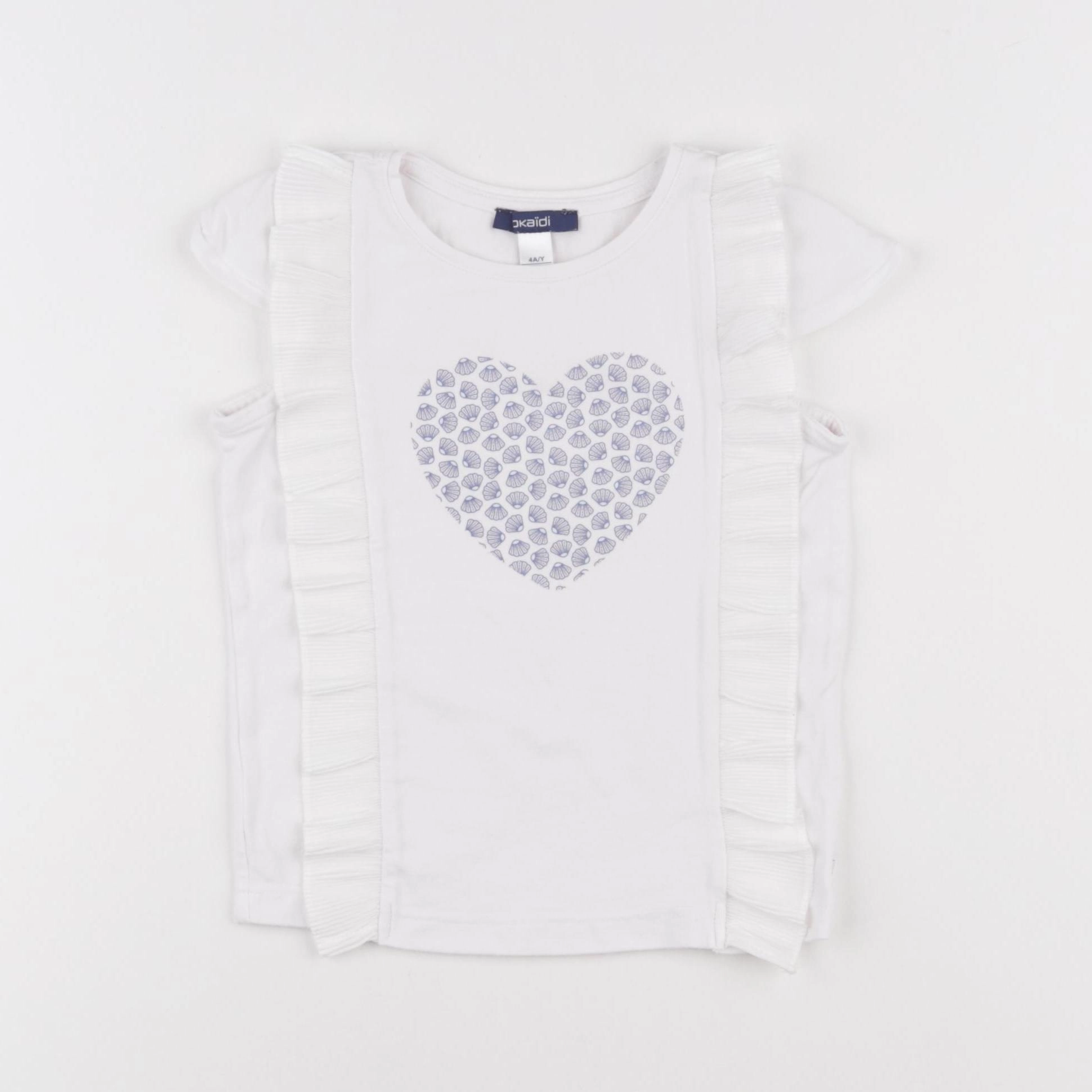 Okaidi - tee-shirt blanc - 4 ans