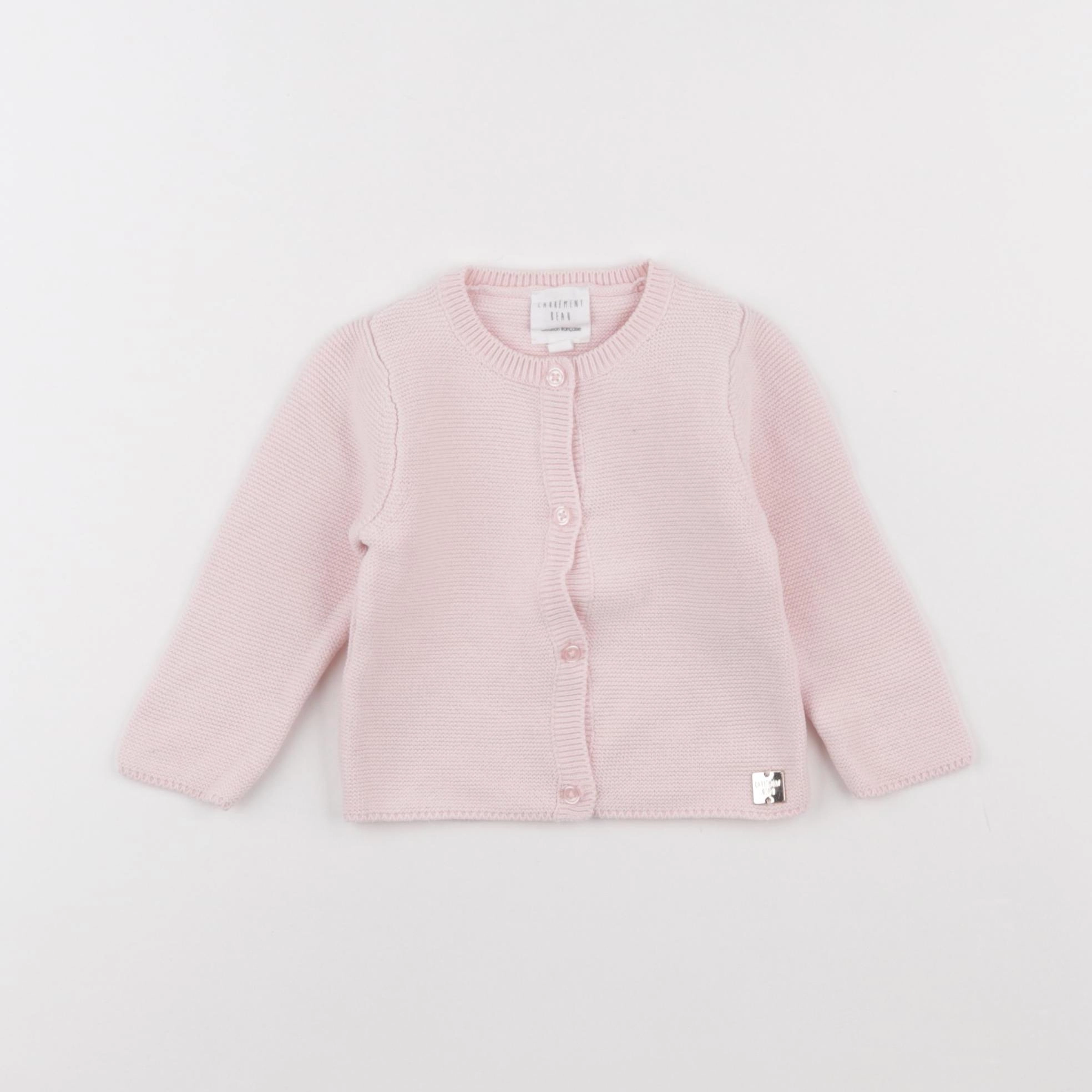 Carrément Beau - gilet rose - 6 mois