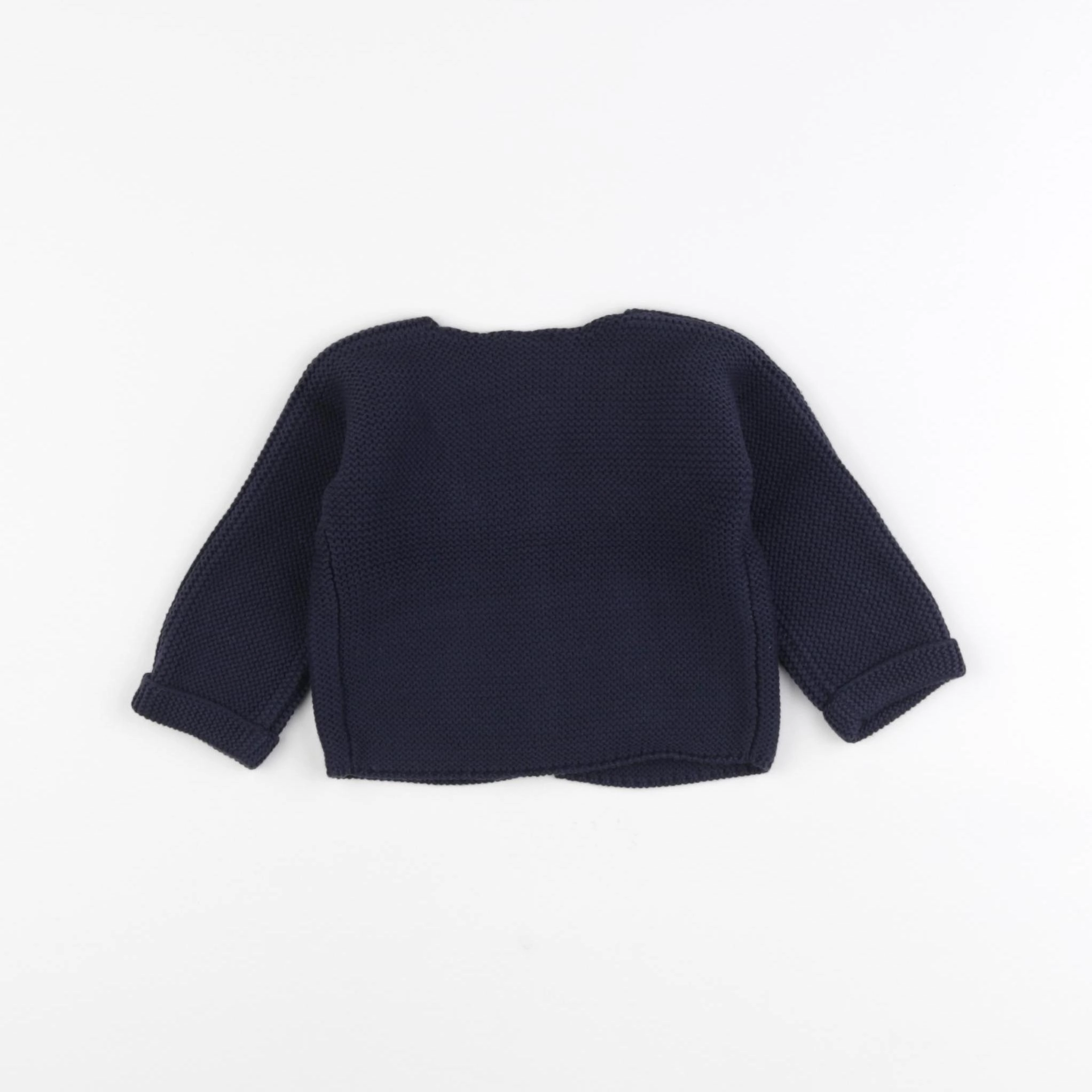 Petit Bateau - gilet bleu - 12 mois