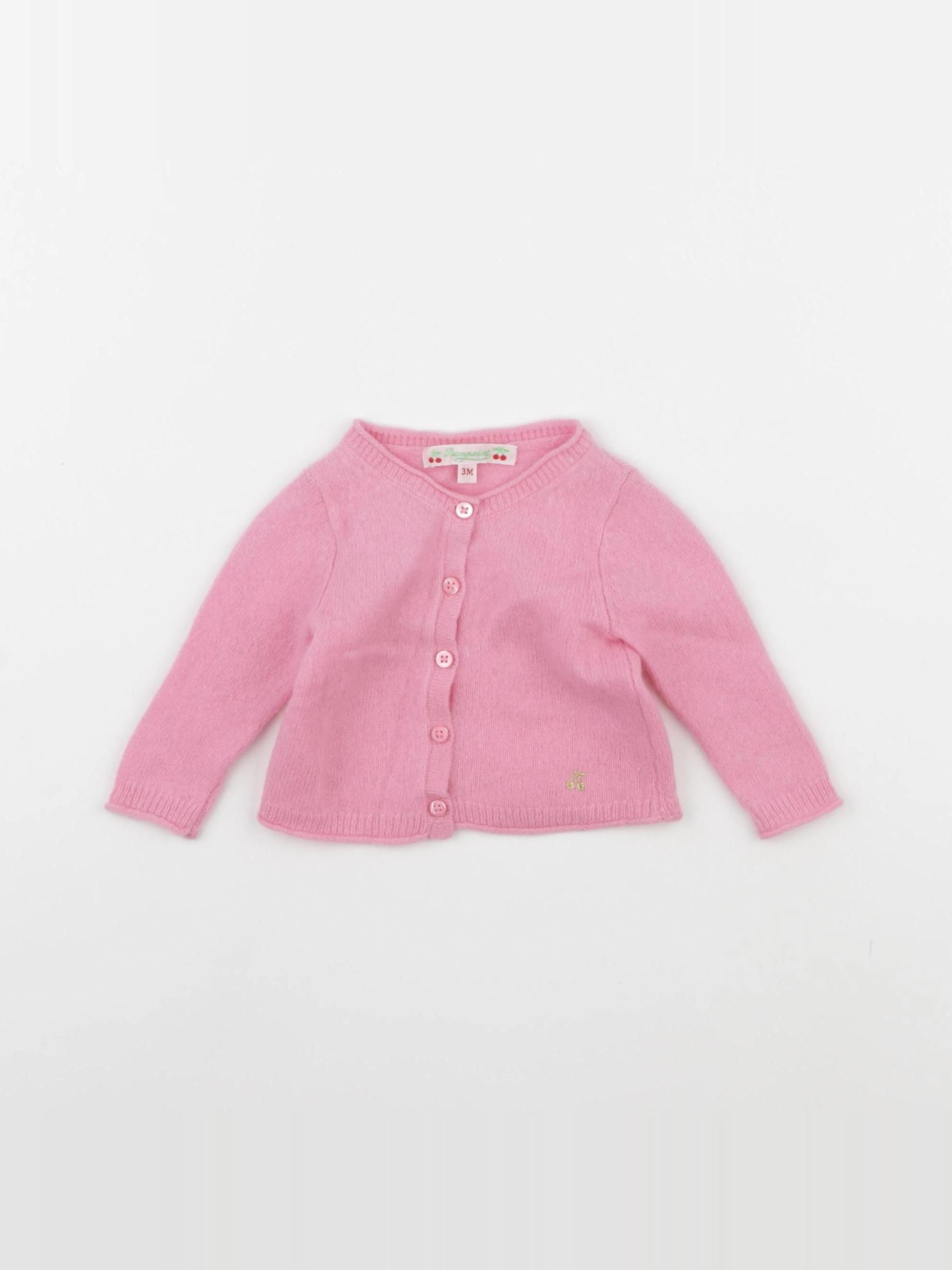 Bonpoint - gilet rose - 3 mois