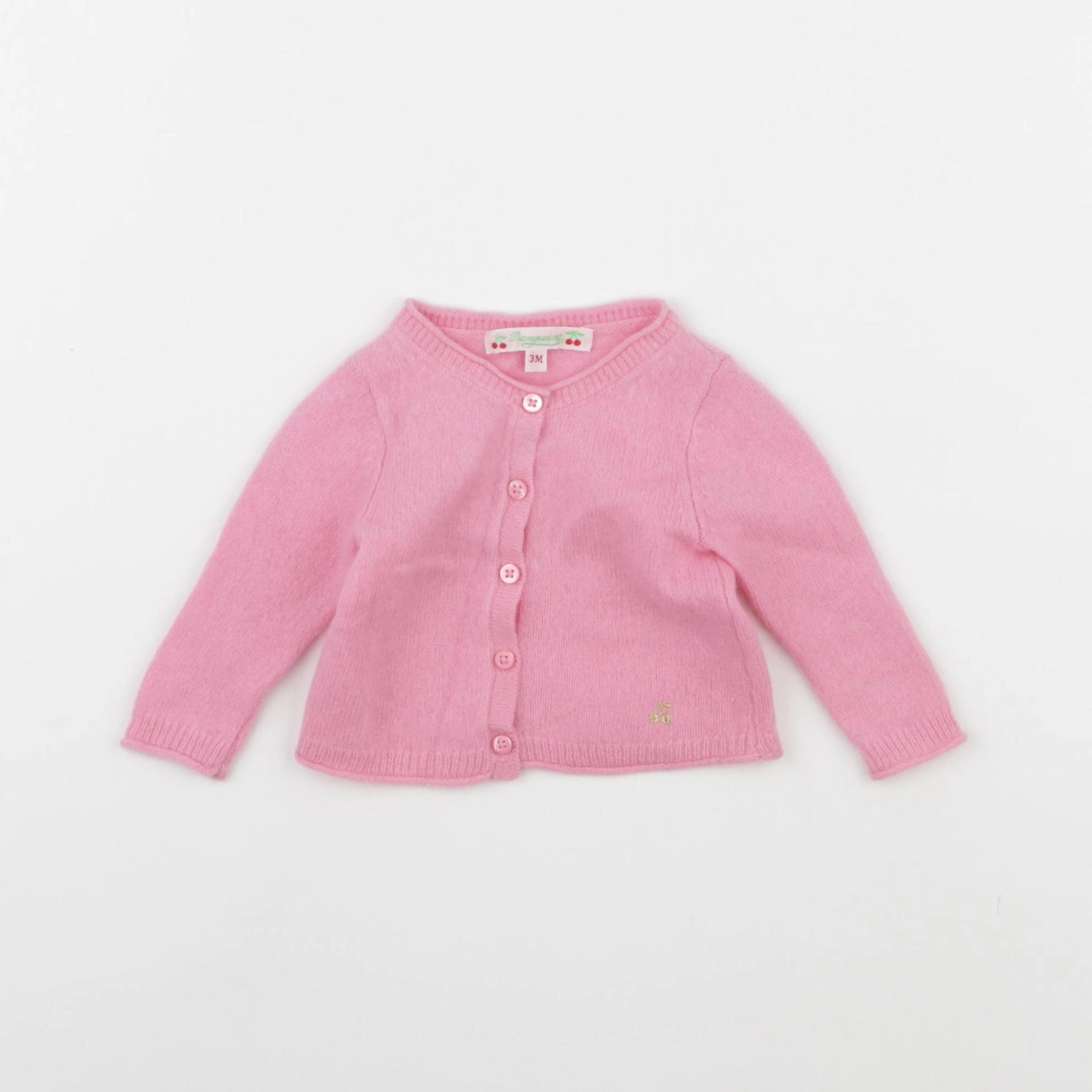 Bonpoint - gilet rose - 3 mois