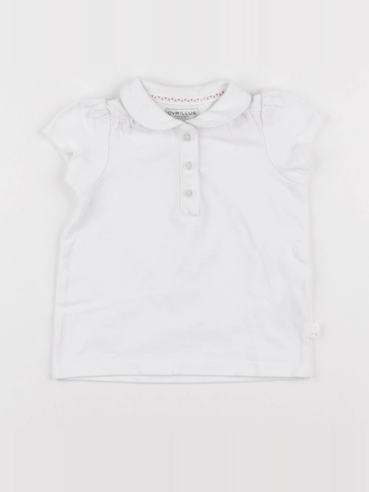 Cyrillus - polo blanc - 9 mois
