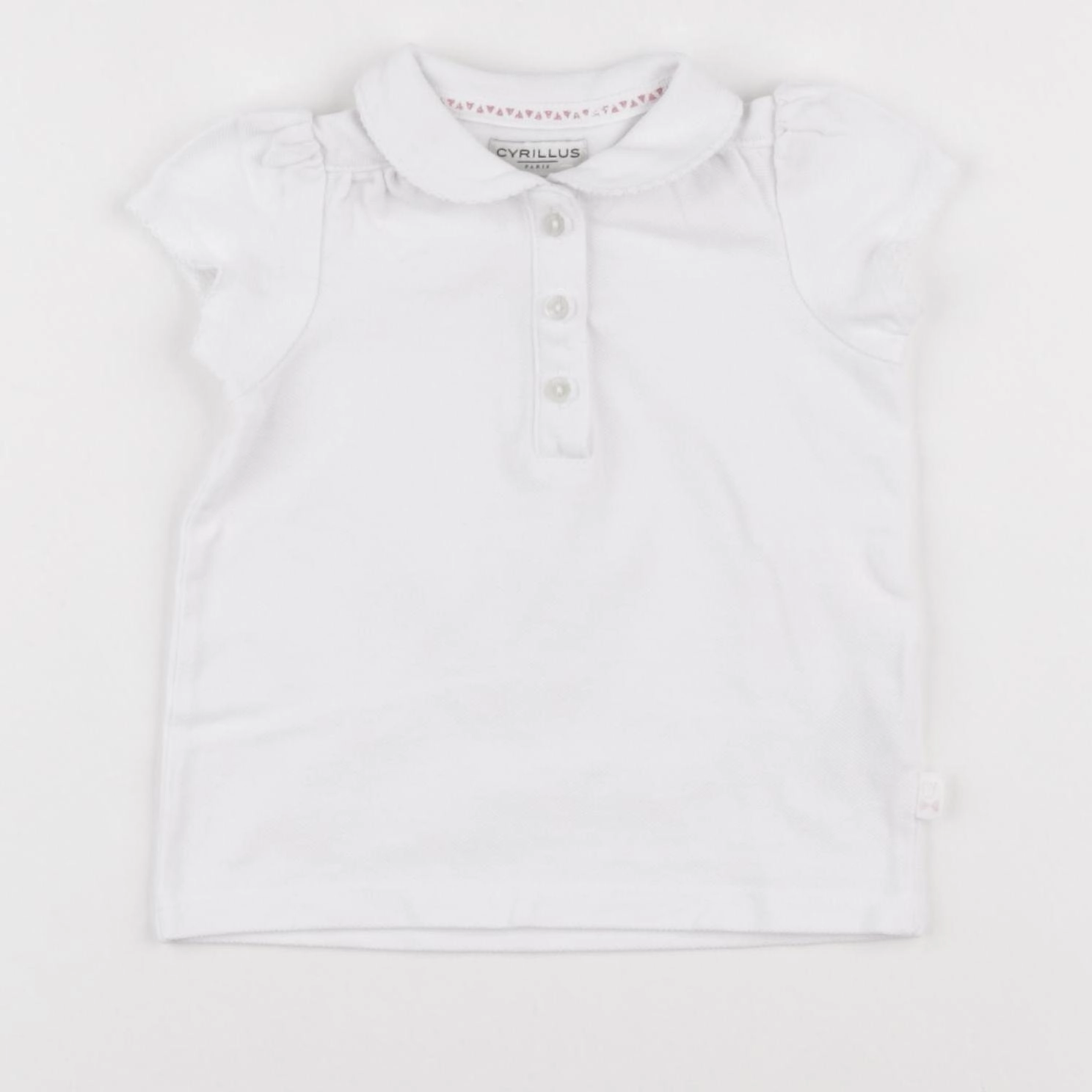Cyrillus - polo blanc - 9 mois