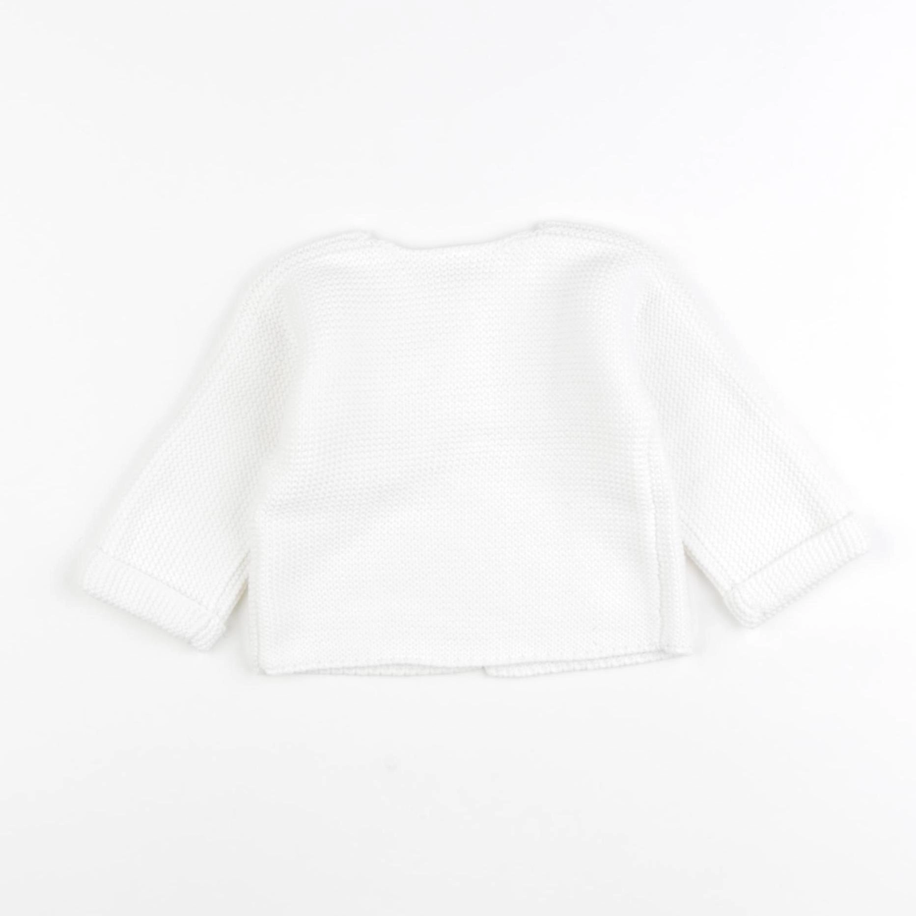 Petit Bateau - gilet blanc - 12 mois