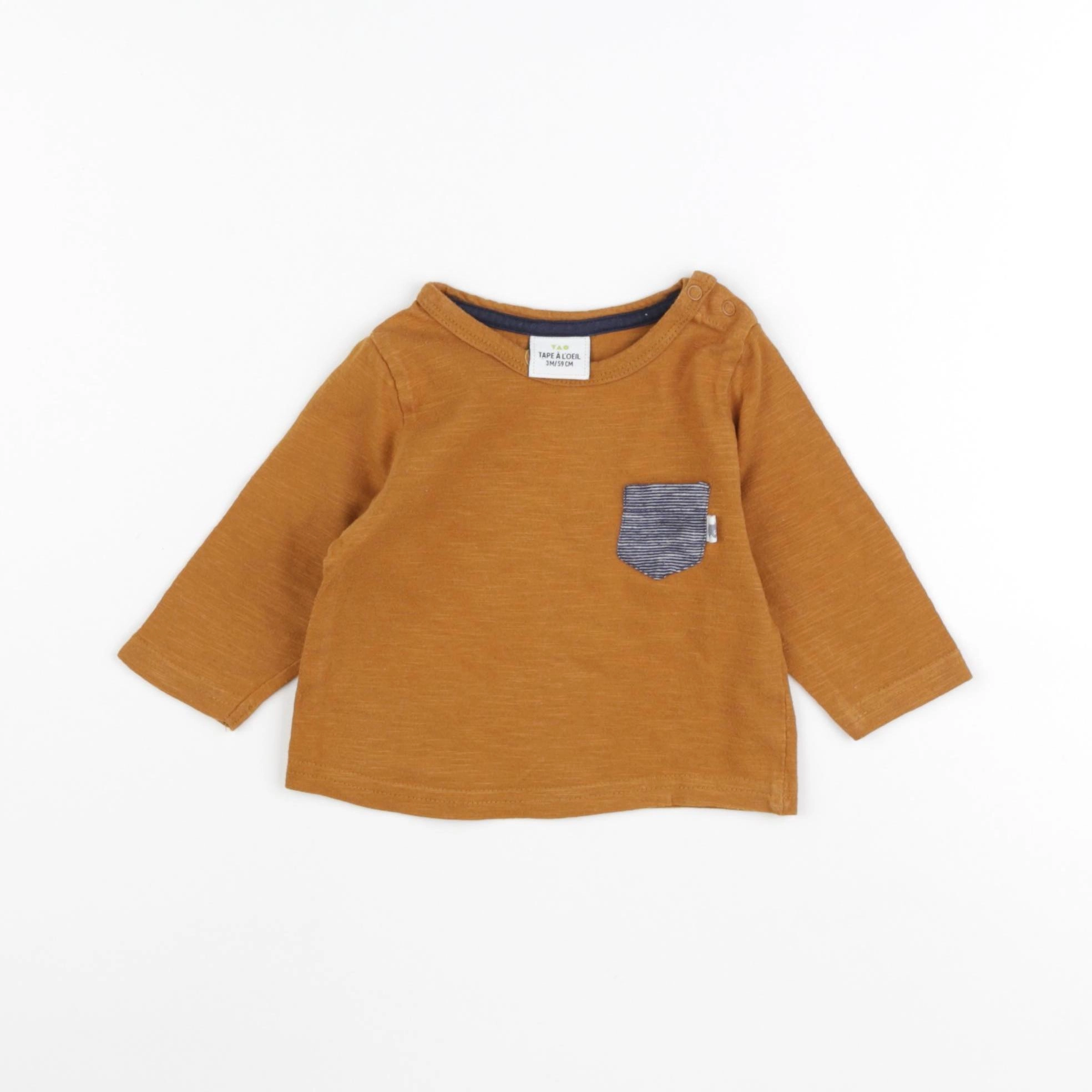 Tape à l'oeil - tee-shirt marron - 3 mois