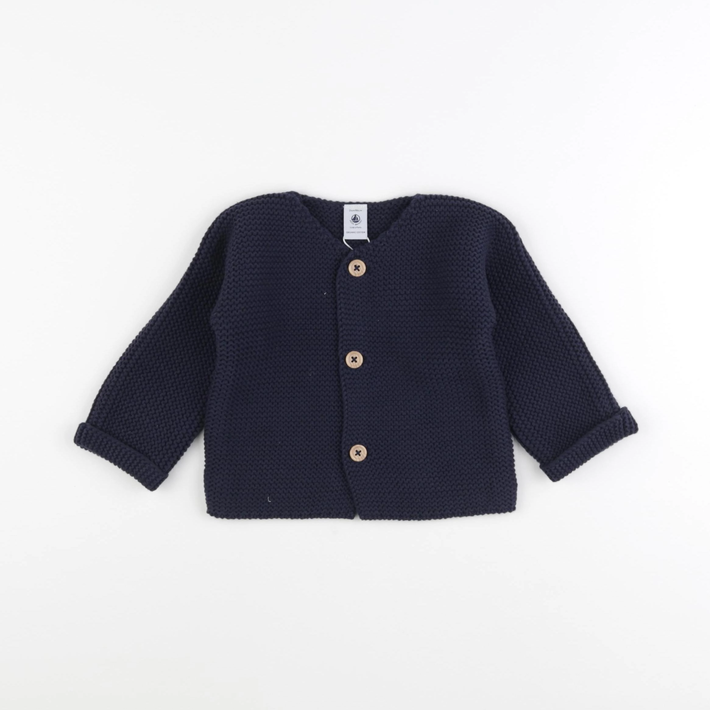 Petit Bateau - gilet bleu - 24 mois