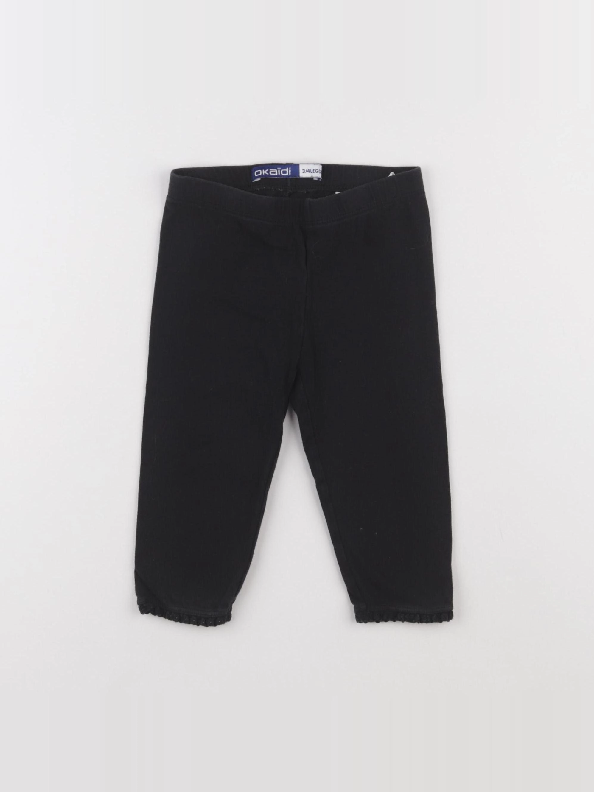Okaidi - legging noir - 3/4 ans