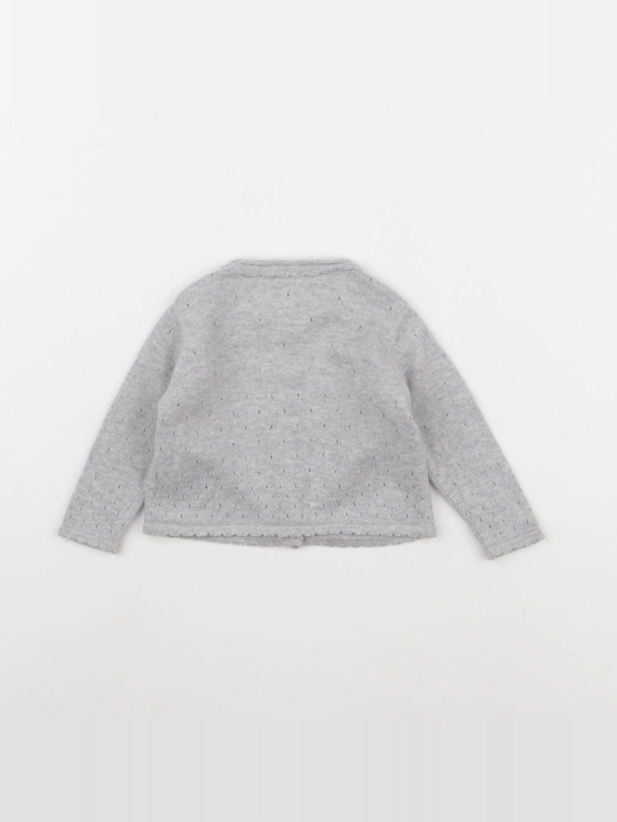 Tartine & Chocolat - gilet gris - 6 mois