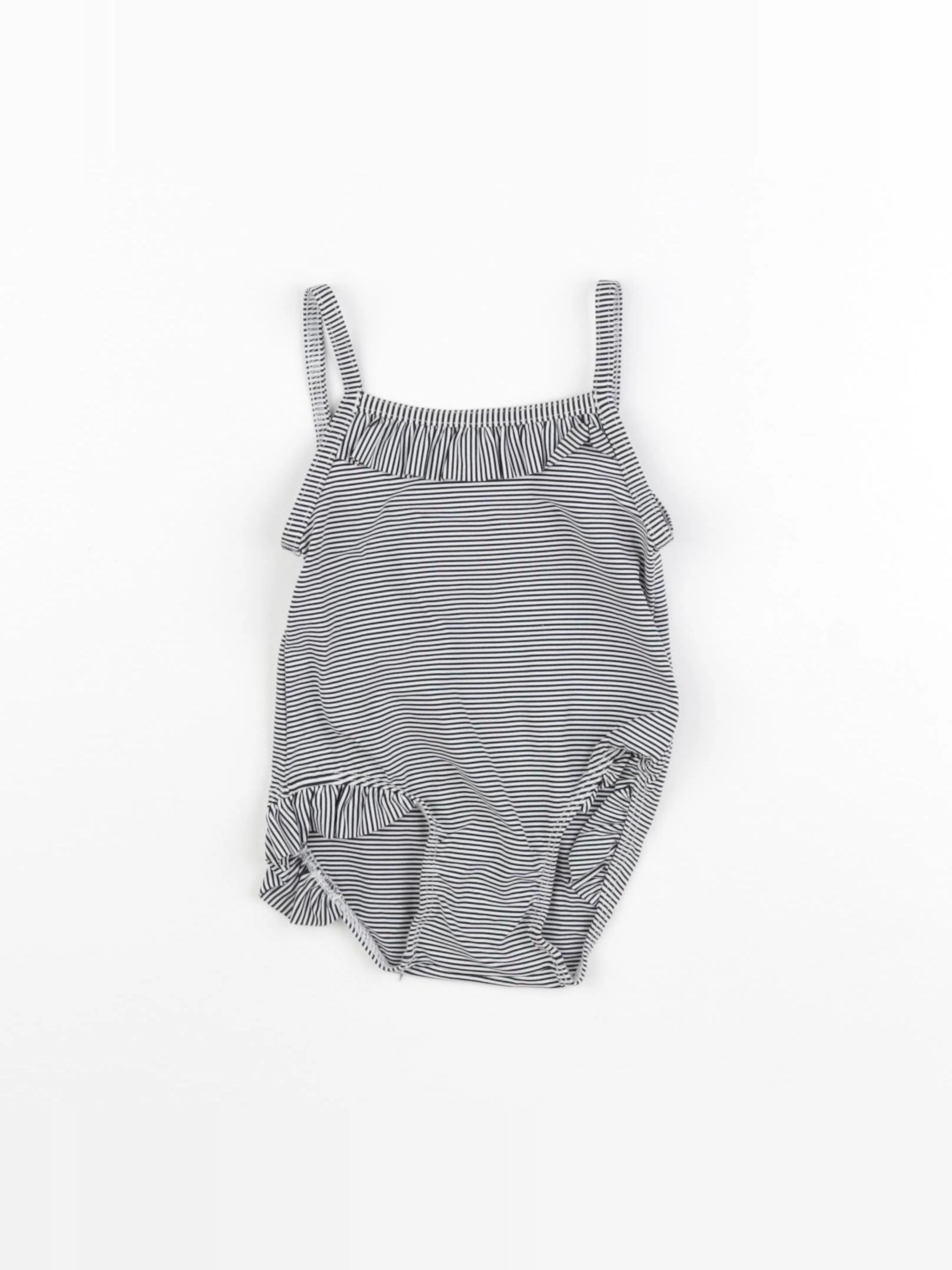 Petit Bateau - maillot de bain blanc, bleu - 6 mois