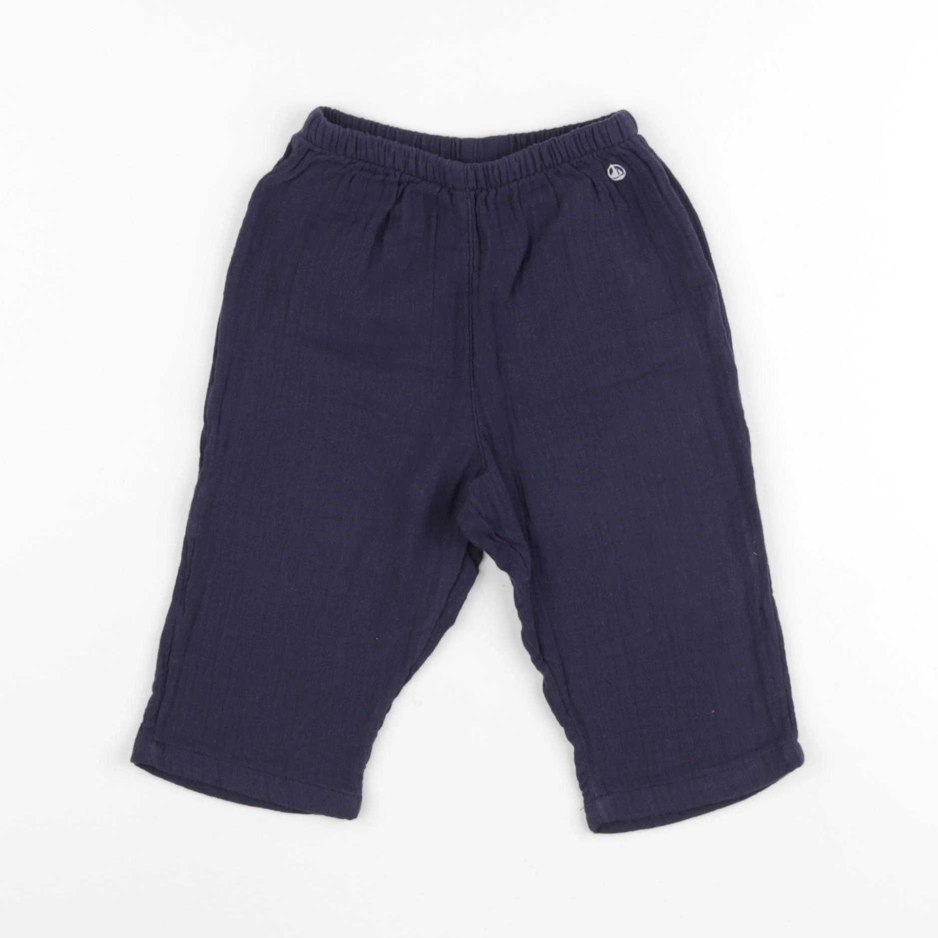Petit Bateau - pantalon bleu - 6 mois