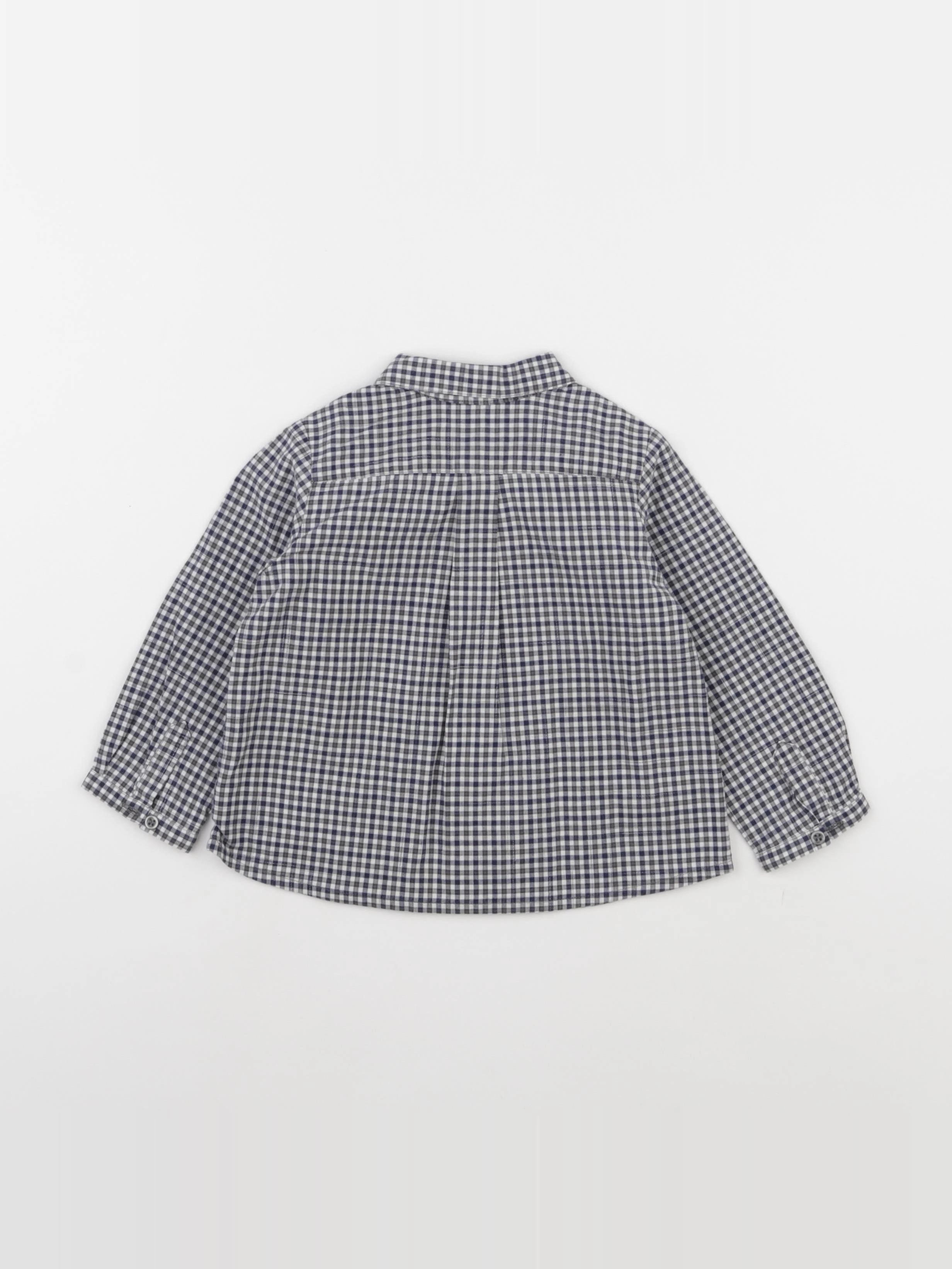Bonpoint - chemise blanc, bleu - 18 mois